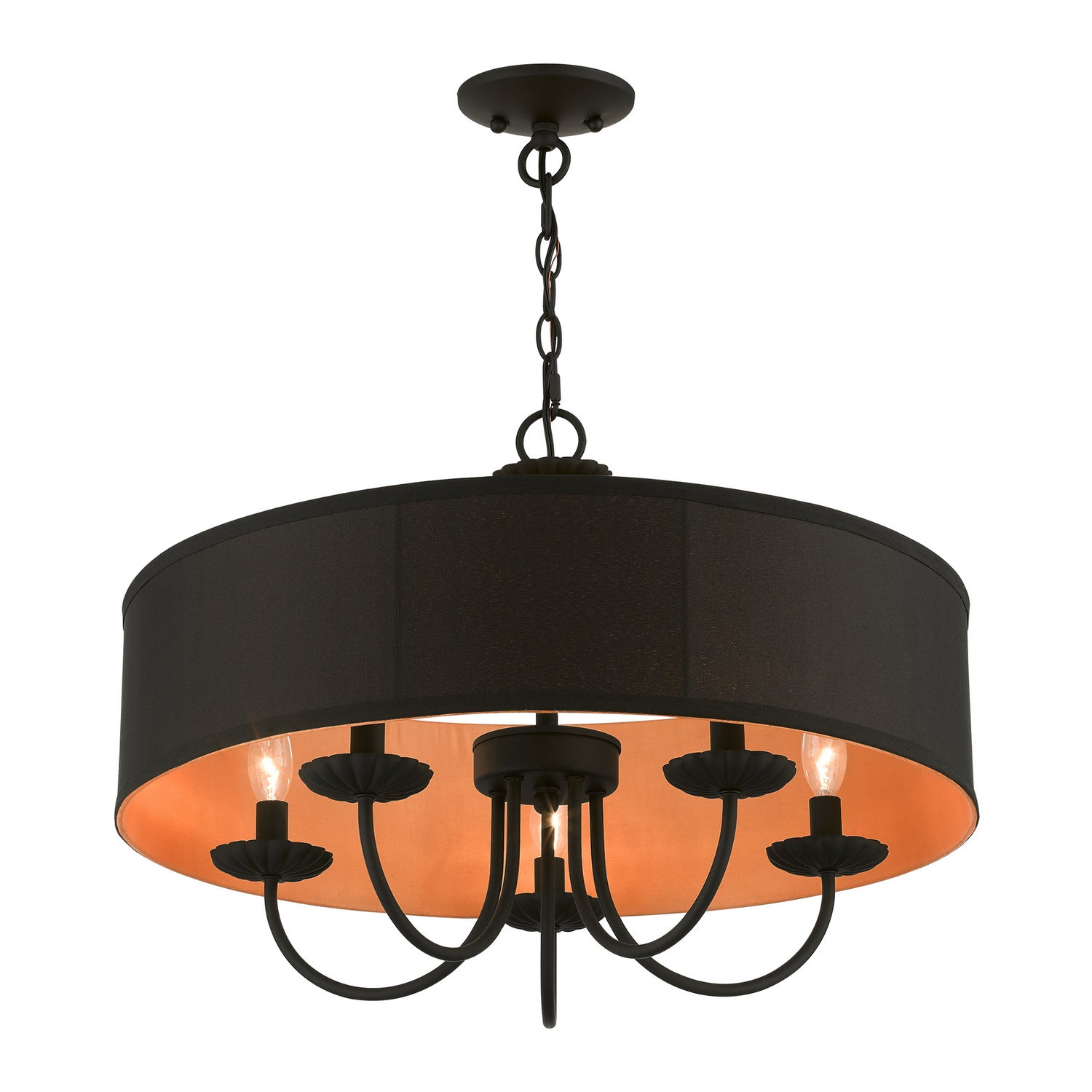 Livex Lighting - 45125-04 - Five Light Pendant - Winchester - Black