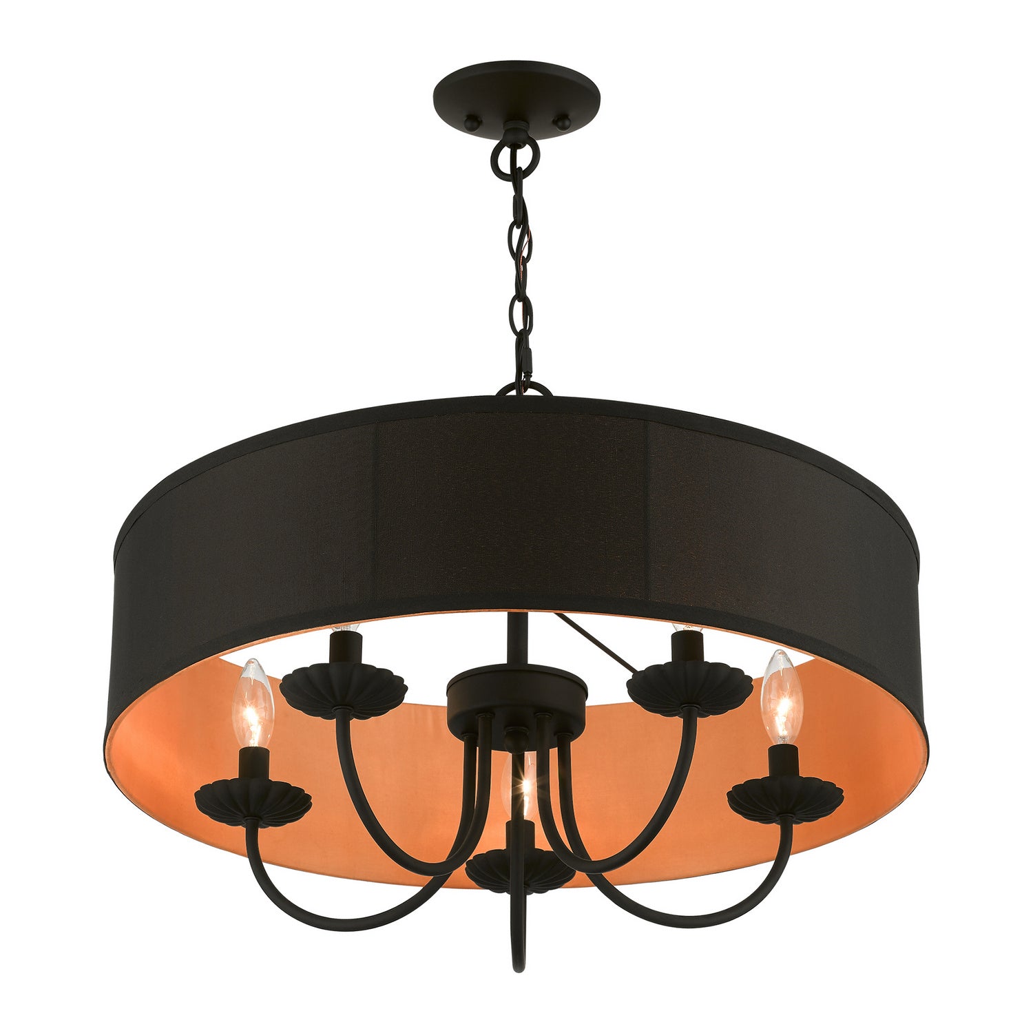 Livex Lighting - 45125-04 - Five Light Pendant - Winchester - Black
