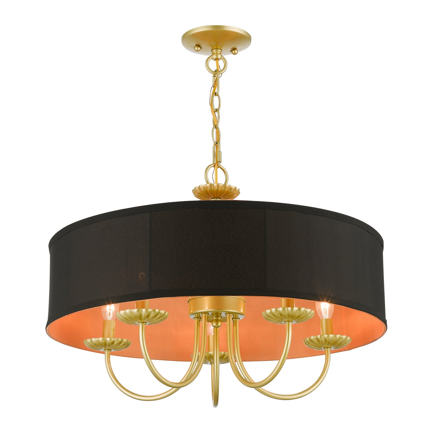 Livex Lighting - 45125-33 - Five Light Pendant - Winchester - Soft Gold