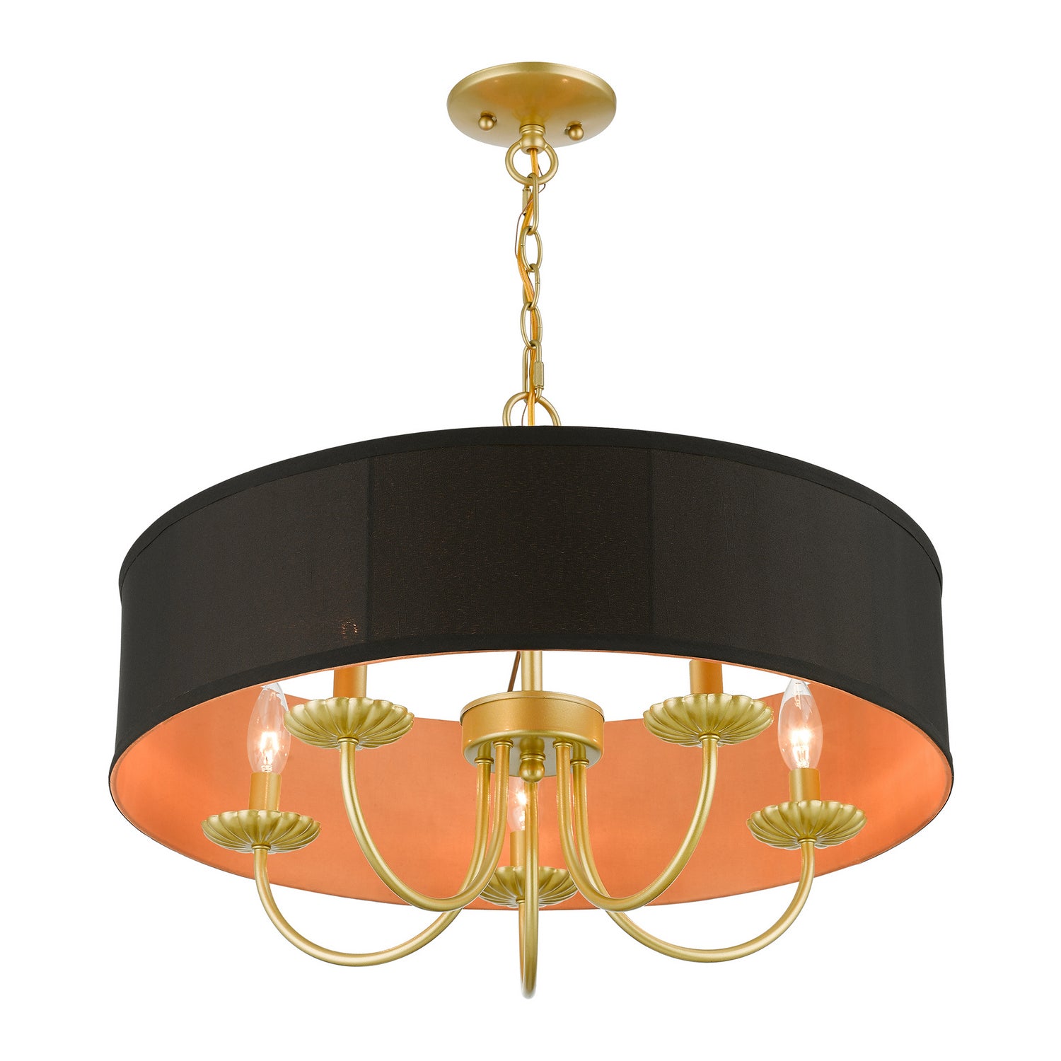 Livex Lighting - 45125-33 - Five Light Pendant - Winchester - Soft Gold