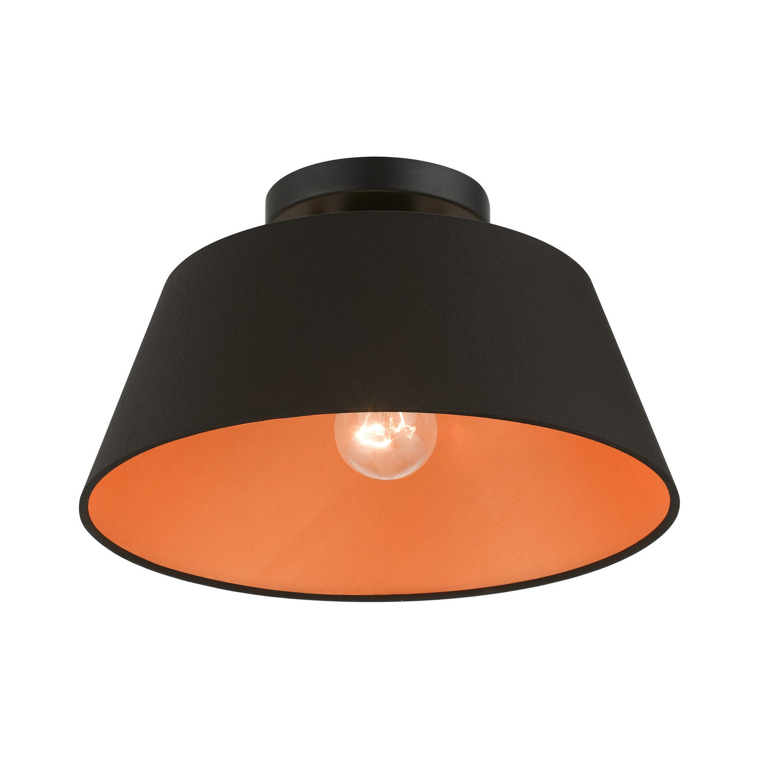 Livex Lighting - 51357-04 - One Light Semi-Flush Mount - Palma - Black