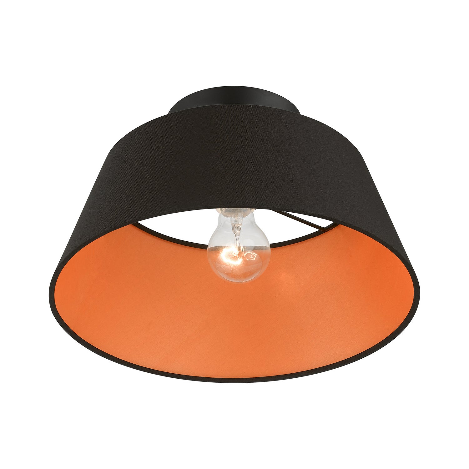 Livex Lighting - 51357-04 - One Light Semi-Flush Mount - Palma - Black