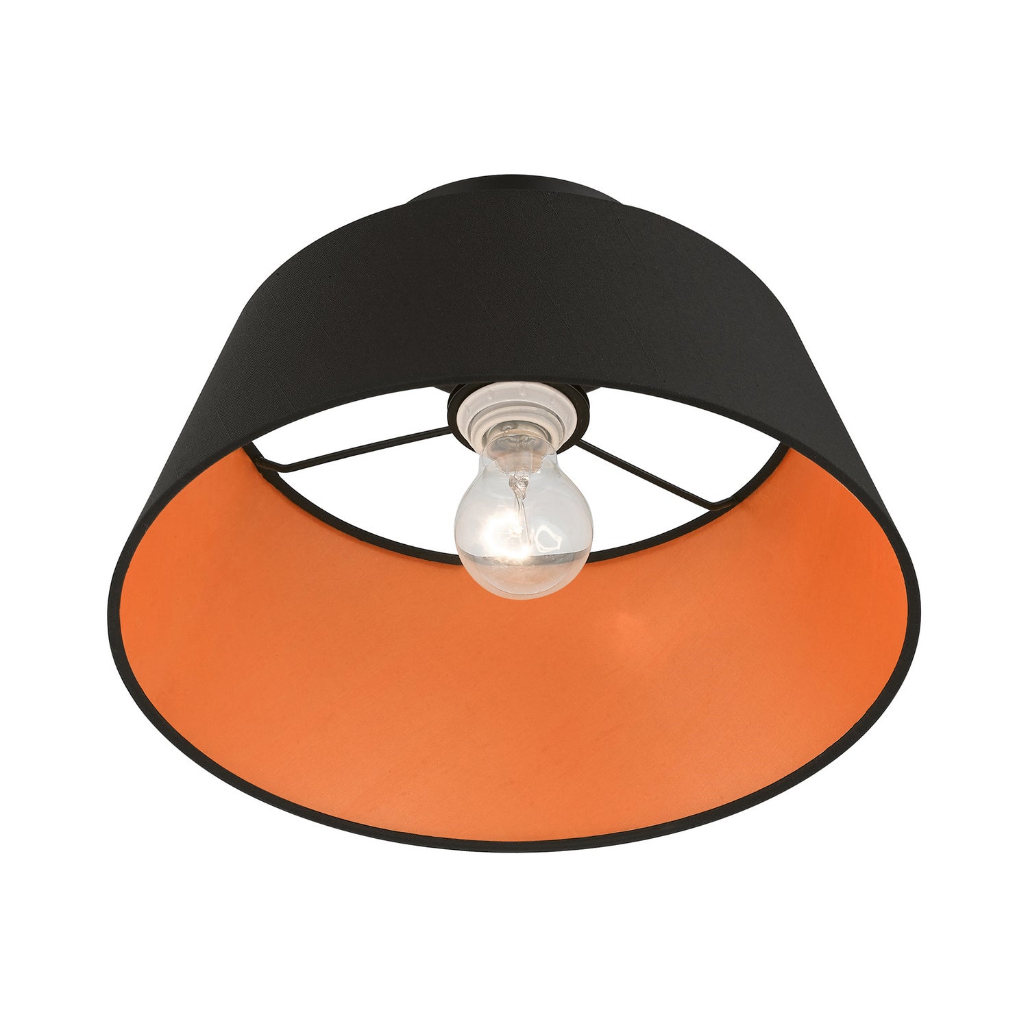 Livex Lighting - 51357-04 - One Light Semi-Flush Mount - Palma - Black