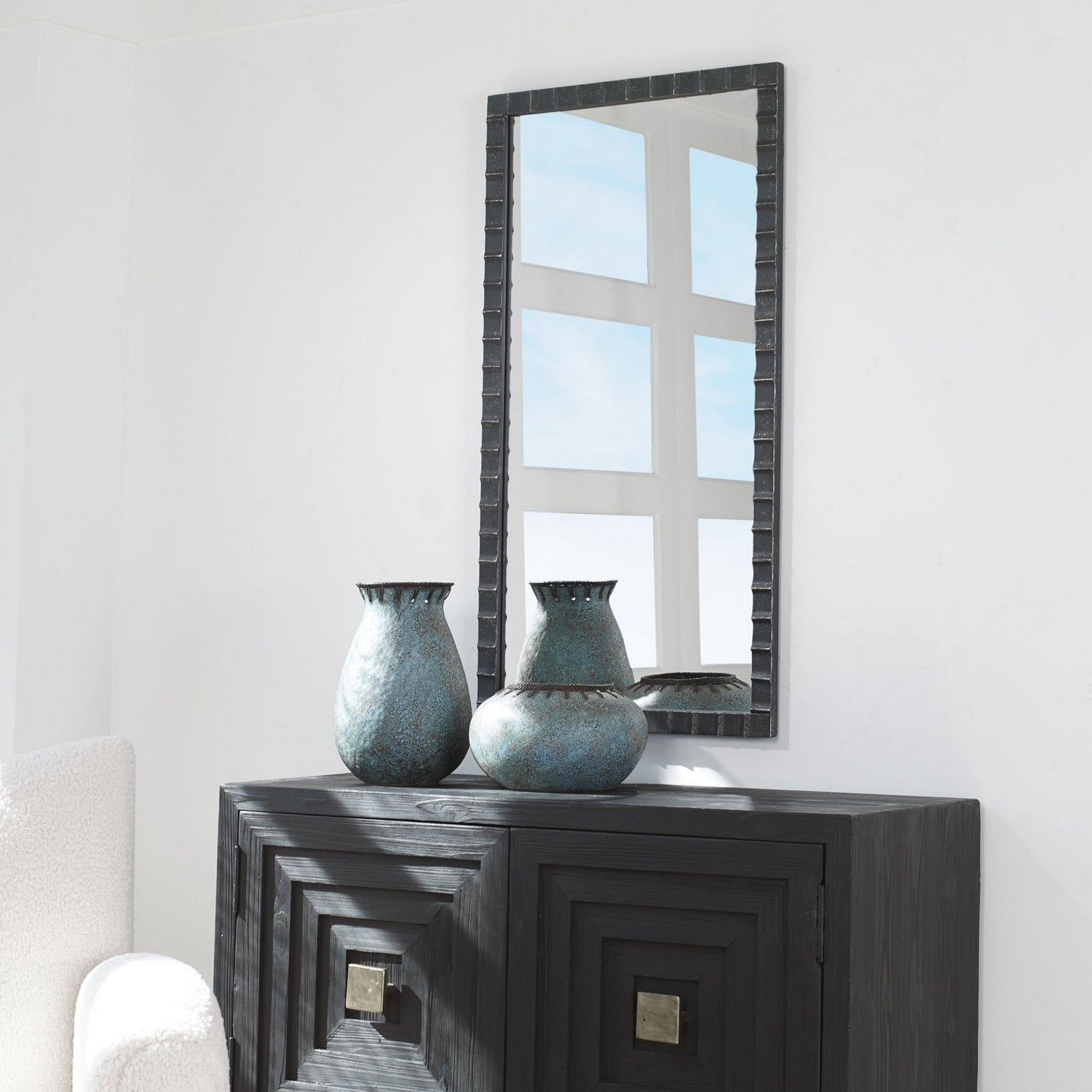 Uttermost - 09780 - Mirror - Dandridge - Matte Black