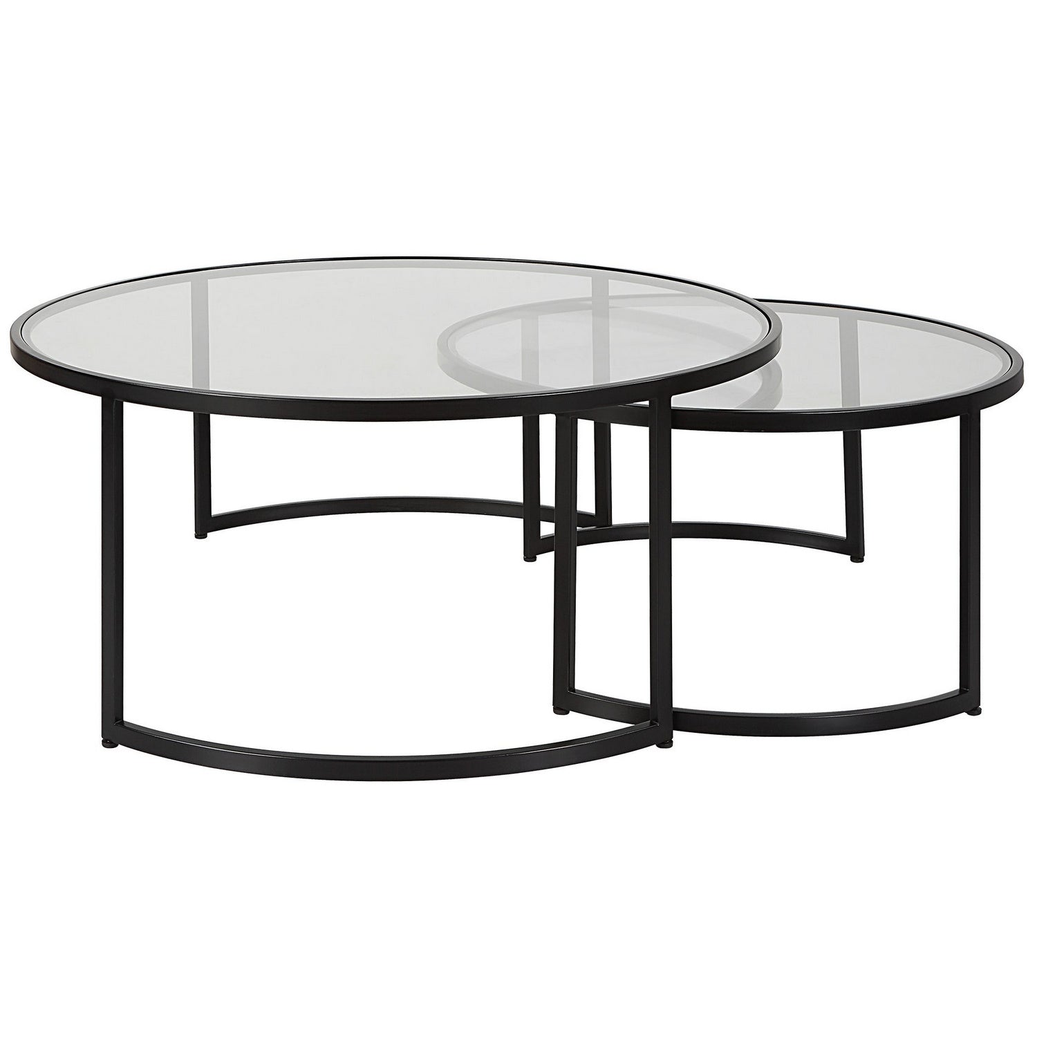 Uttermost - 25190 - Nesting Coffee Tables S/2 - Rhea - Satin Black