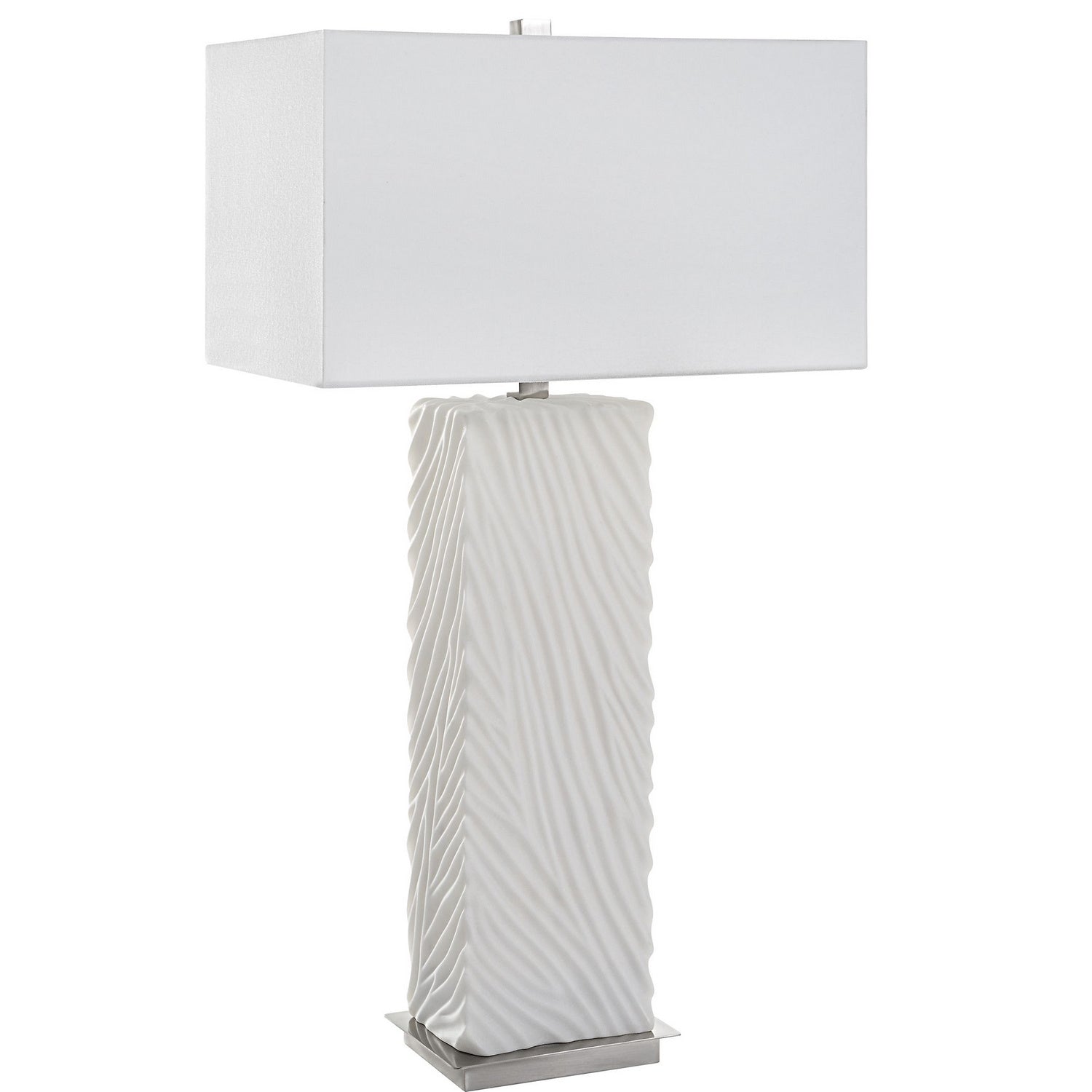 Uttermost - 30066 - One Light Table Lamp - Pillar - Brushed Nickel