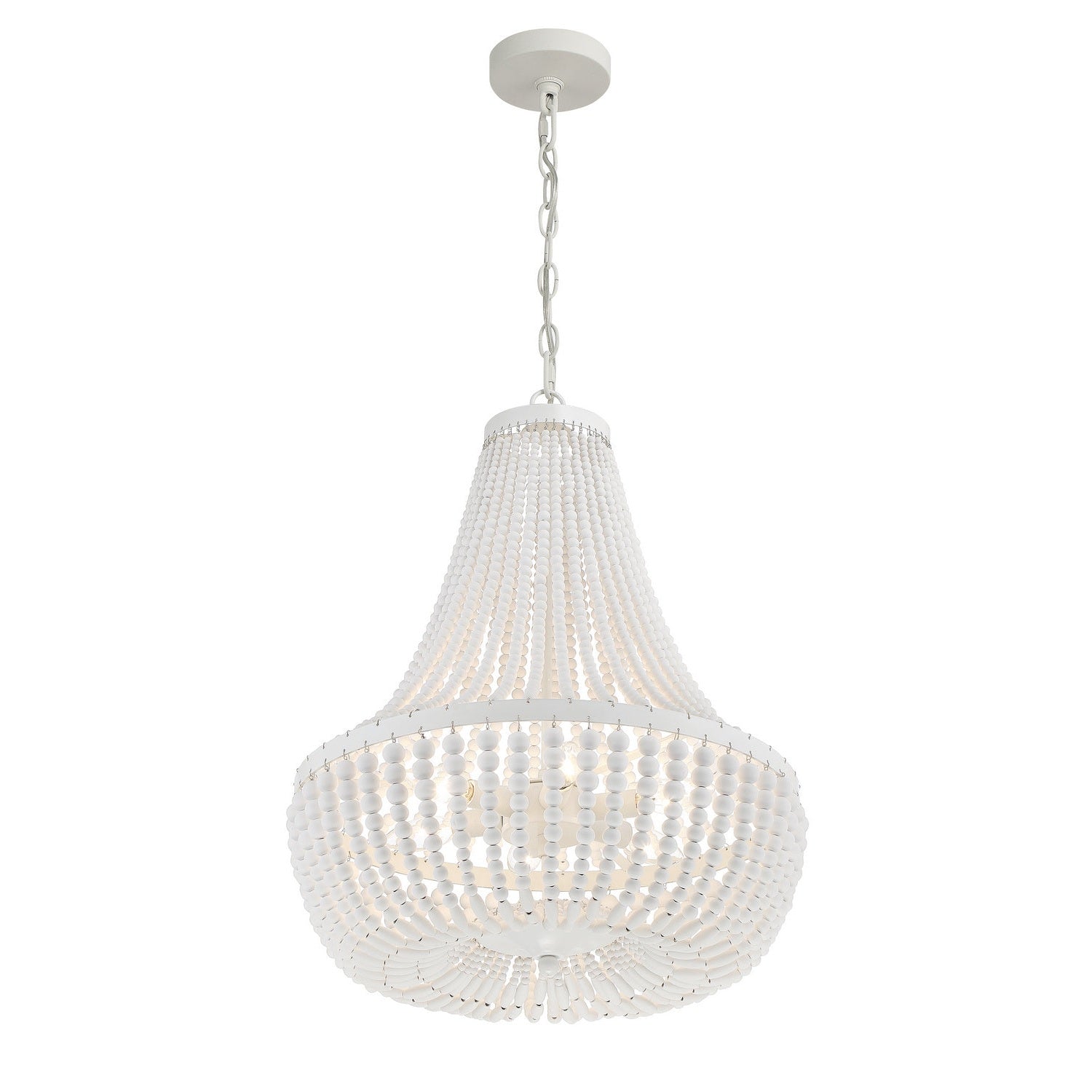Crystorama - 608-MT - Six Light Chandelier - Rylee - Matte White