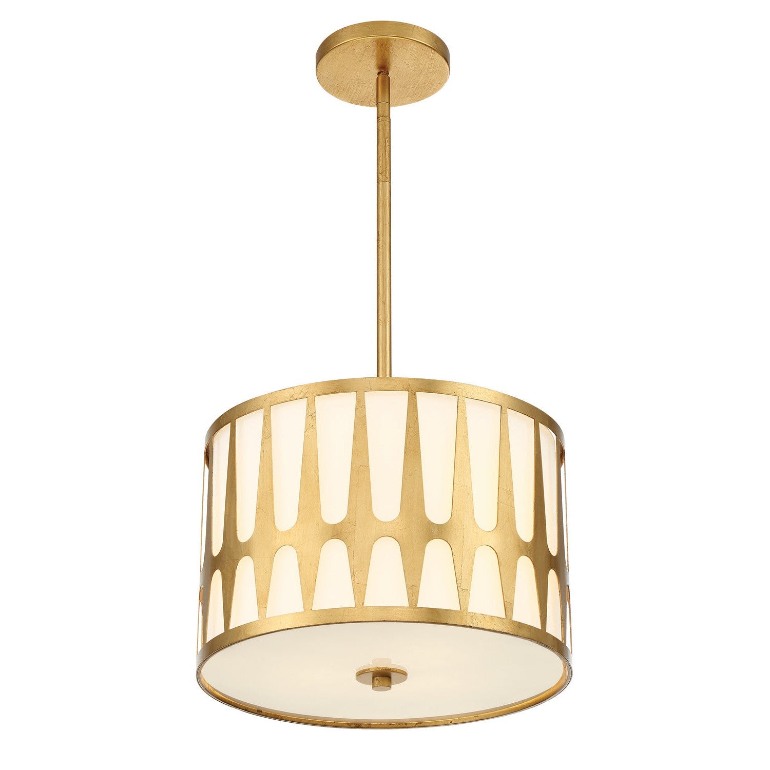 Crystorama - ROY-803-GA - Three Light Pendant - Royston - Antique Gold