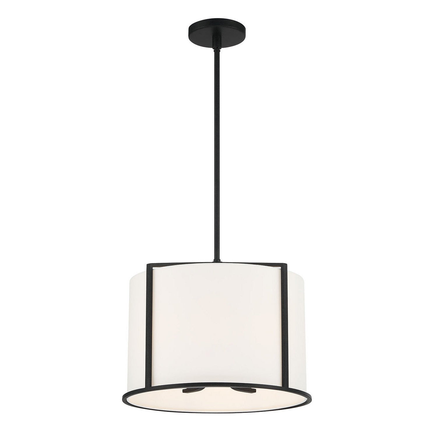 Crystorama - CAR-9204-BK - Four Light Pendant - Carlyn - Black