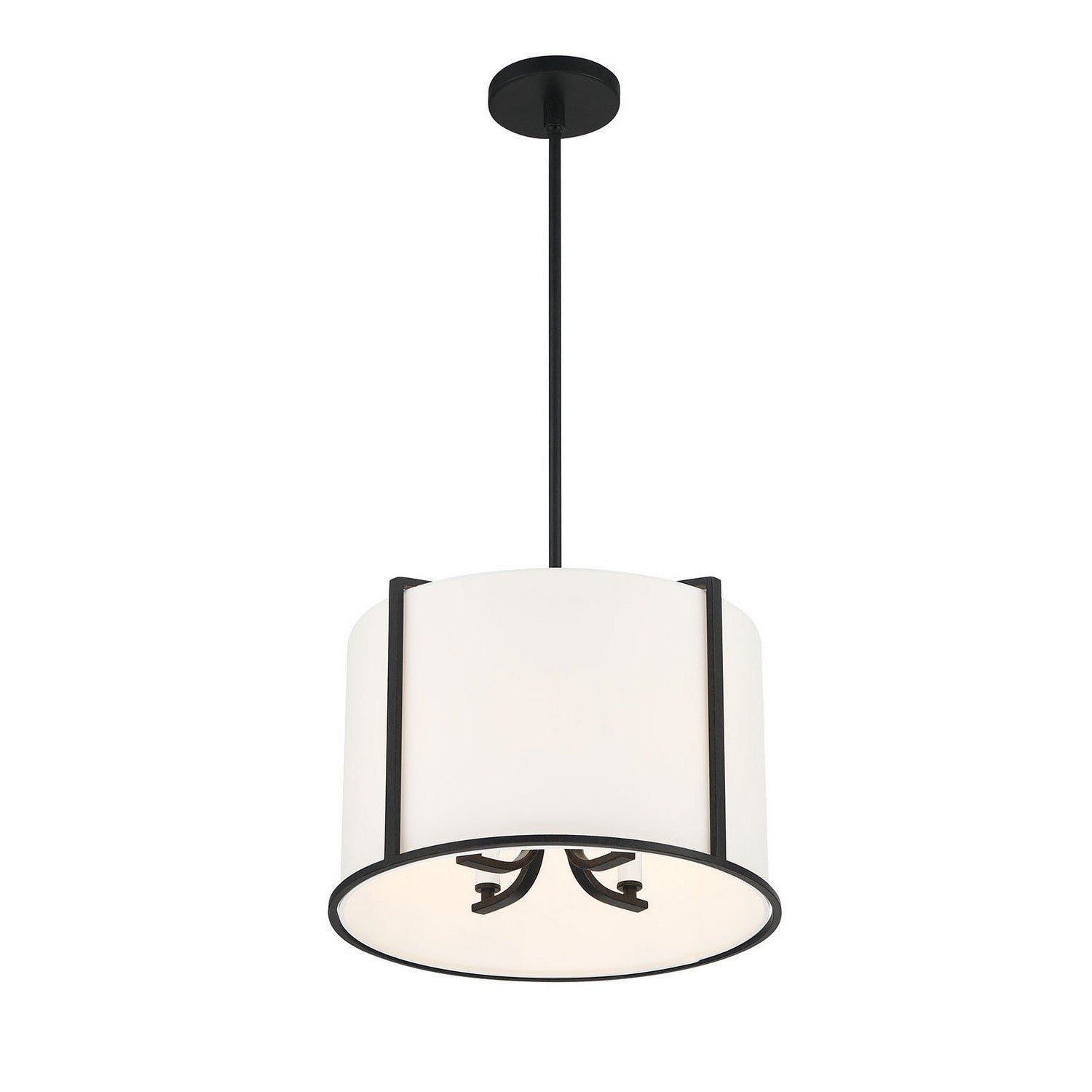 Crystorama - CAR-9204-BK - Four Light Pendant - Carlyn - Black