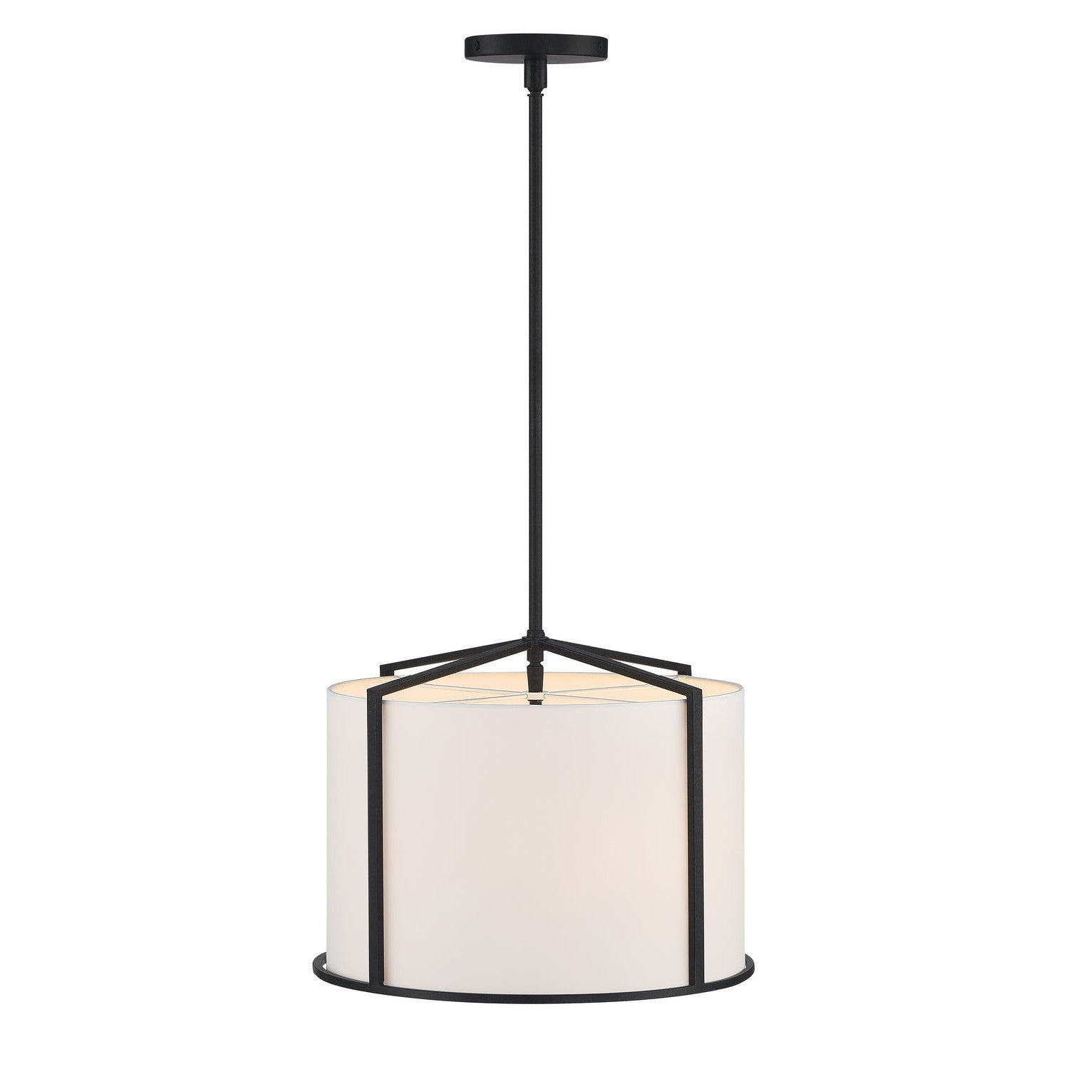 Crystorama - CAR-9204-BK - Four Light Pendant - Carlyn - Black