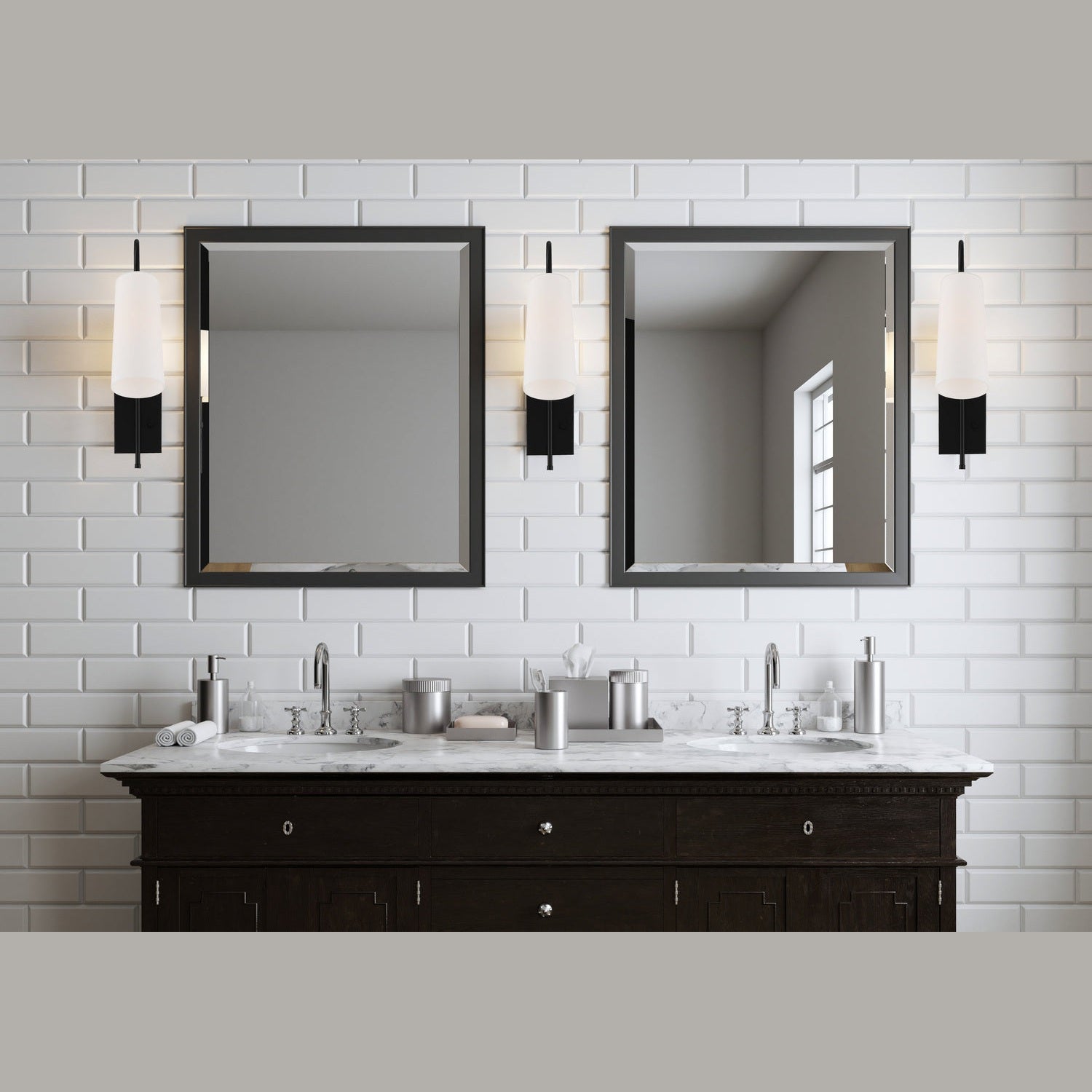 Crystorama - ALX-4501-MK - One Light Wall Sconce - Alexa - Matte Black