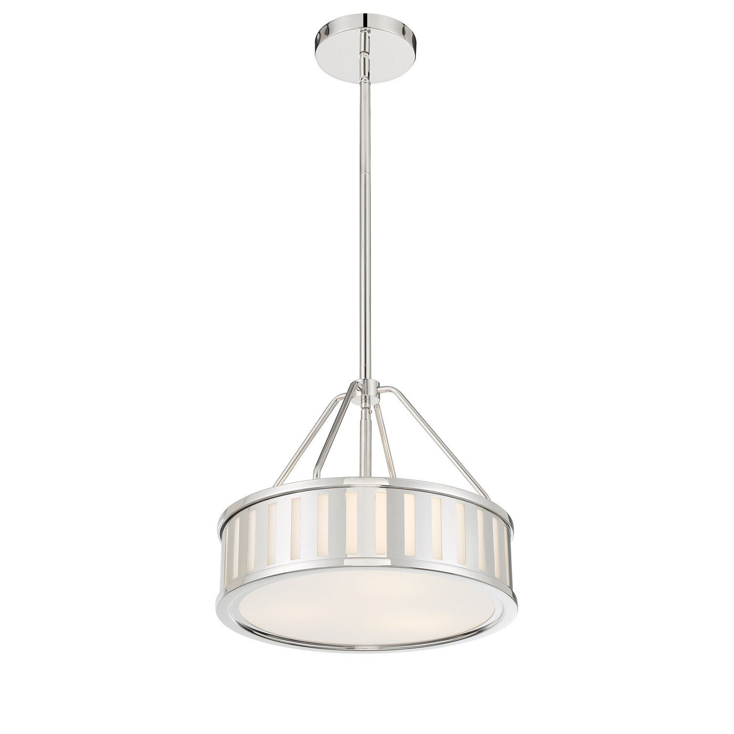 Crystorama - KEN-8303-PN - Three Light Pendant - Kendal - Polished Nickel