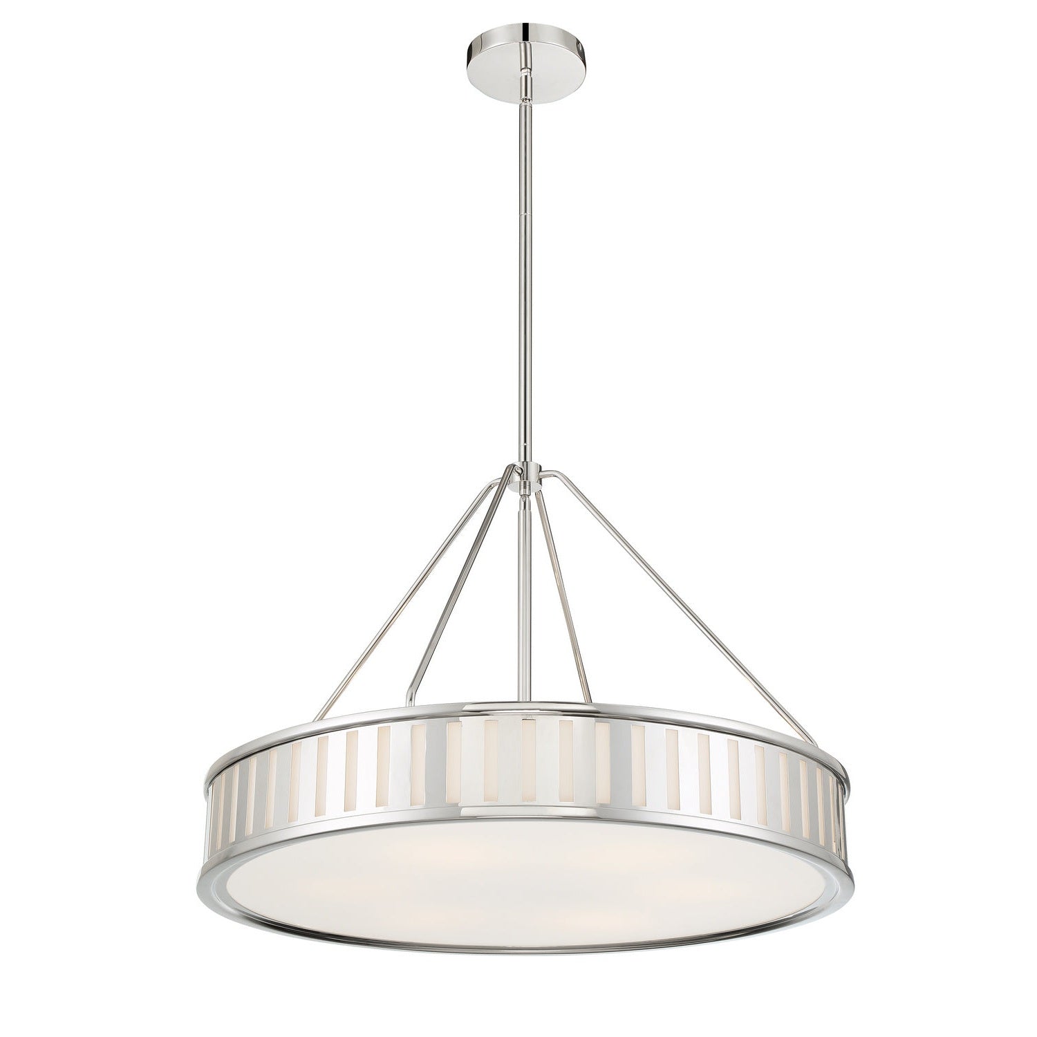 Crystorama - KEN-8306-PN - Six Light Pendant - Kendal - Polished Nickel