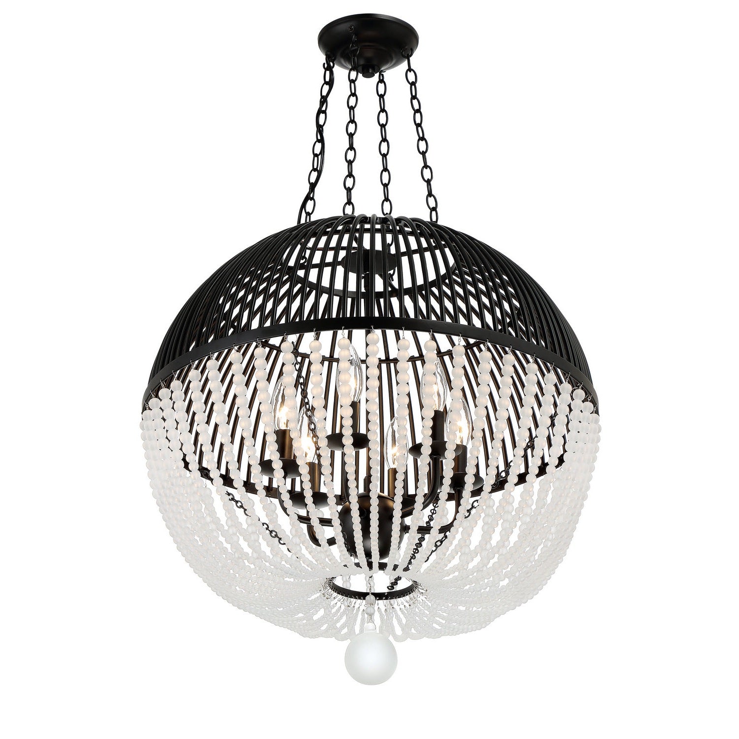 Crystorama - DUV-626-MK - Six Light Pendant - Duval - Matte Black