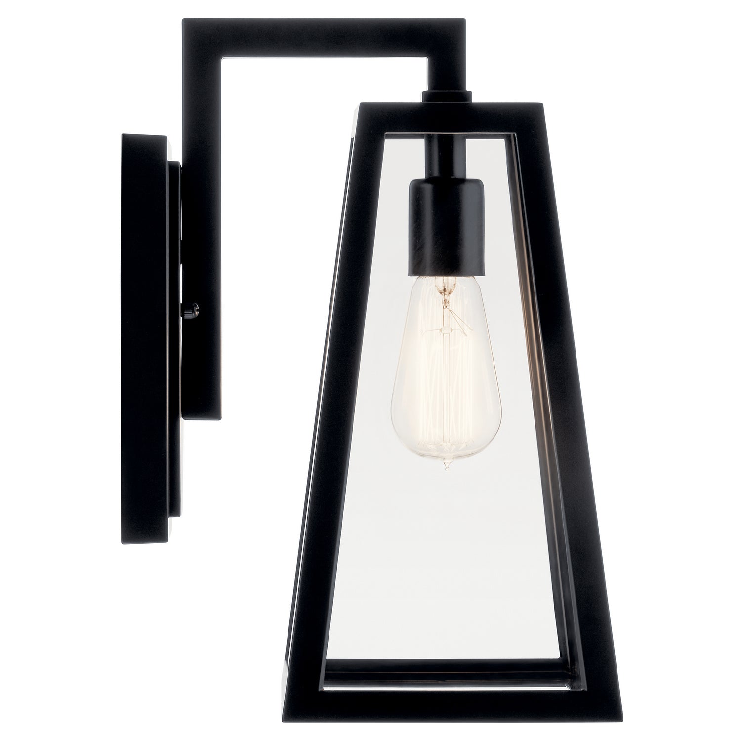 Kichler - 49331BK - One Light Outdoor Wall Mount - Delison - Black
