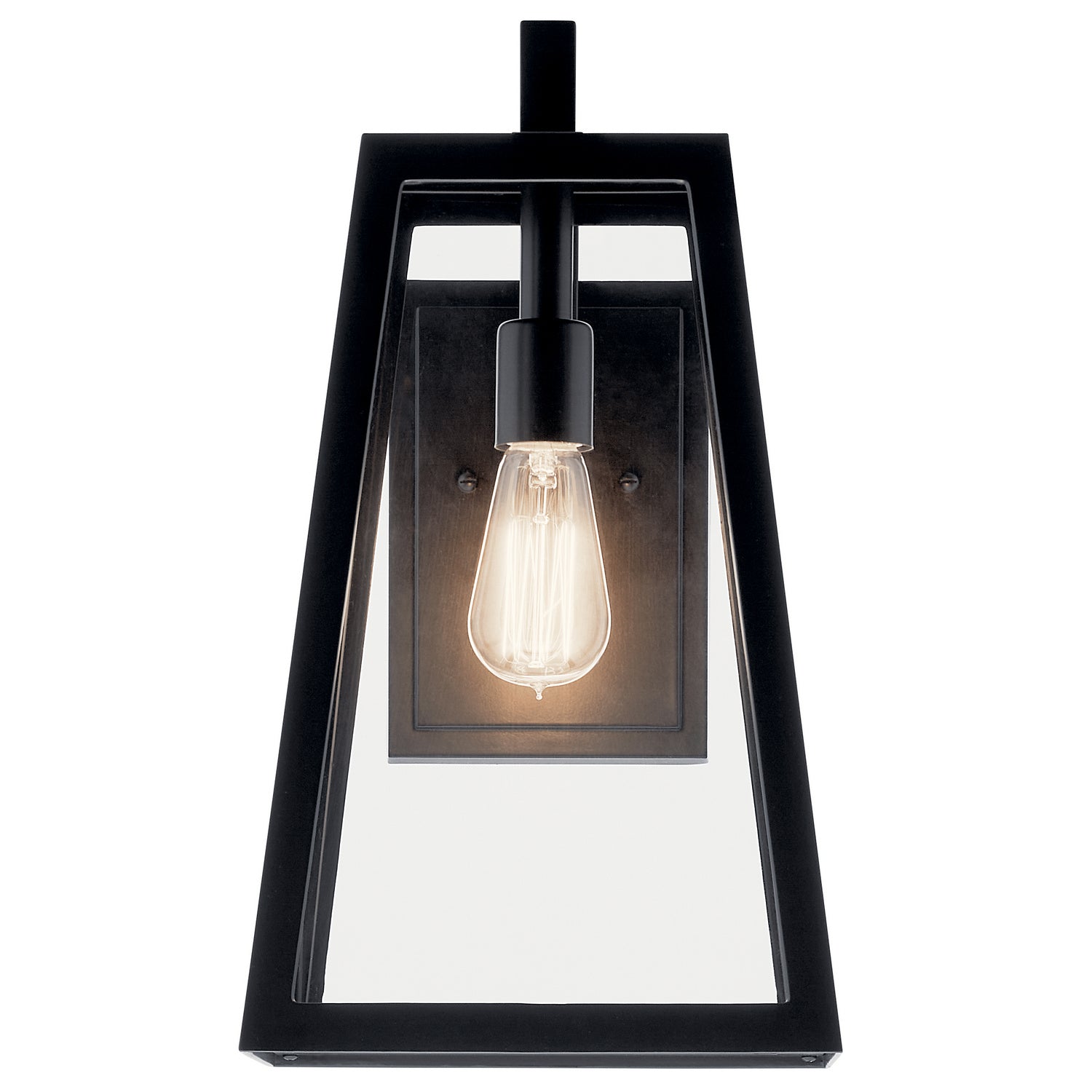 Kichler - 49332BK - One Light Outdoor Wall Mount - Delison - Black
