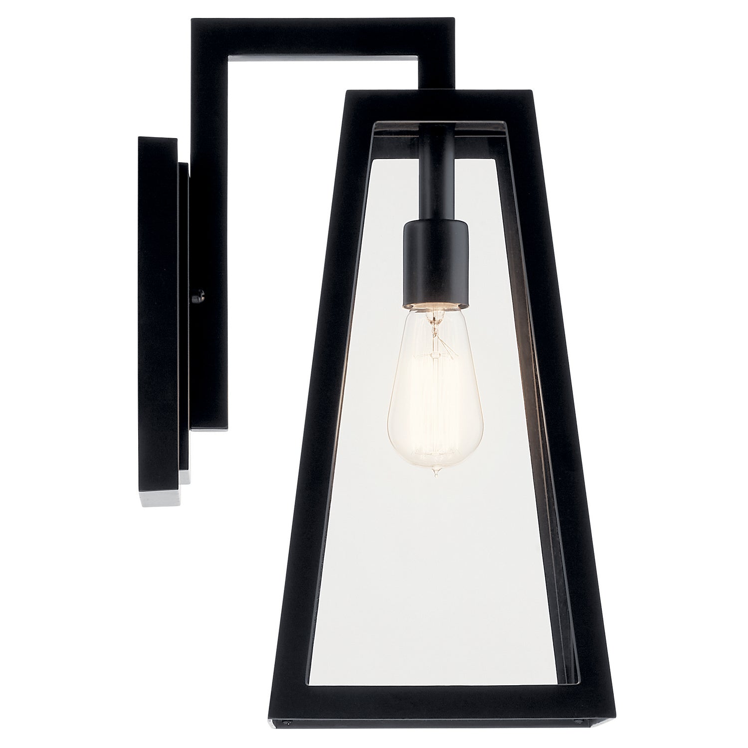 Kichler - 49332BK - One Light Outdoor Wall Mount - Delison - Black