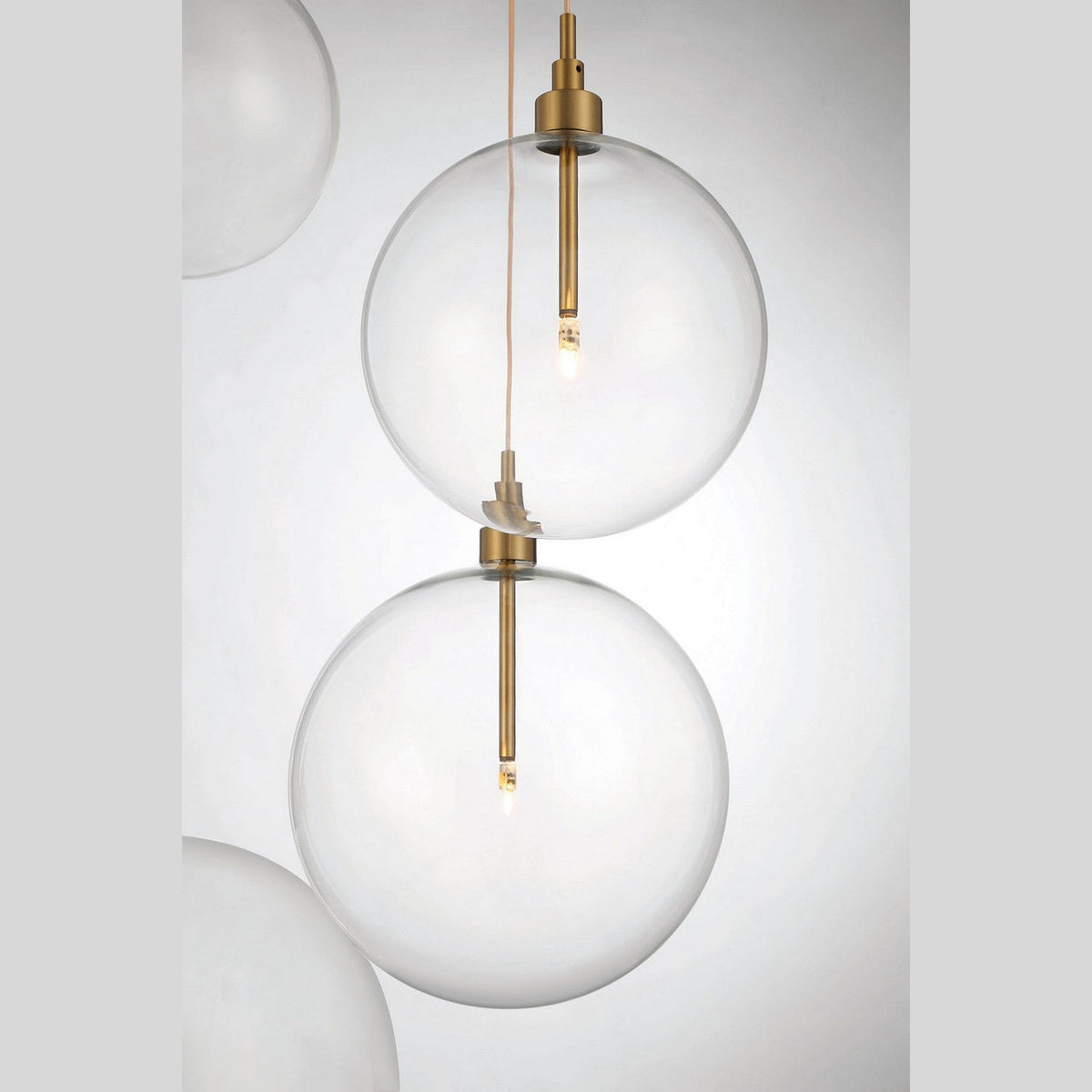 Meridian - M10099NB - LED Pendant - Natural Brass