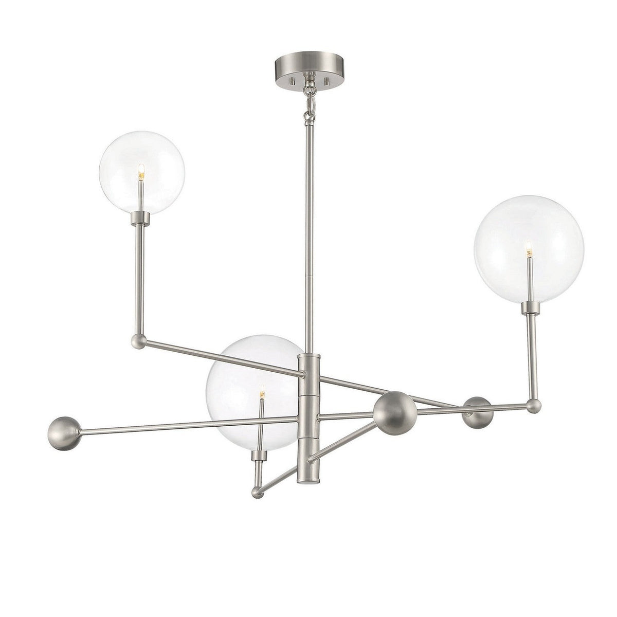 Meridian - M100100BN - LED Chandelier - Brushed Nickel