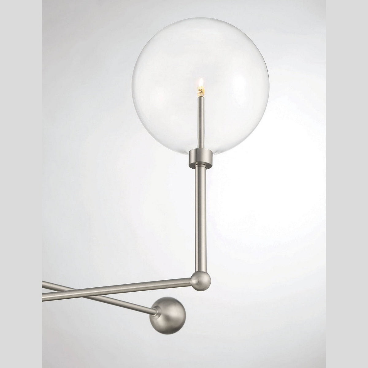 Meridian - M100100BN - LED Chandelier - Brushed Nickel