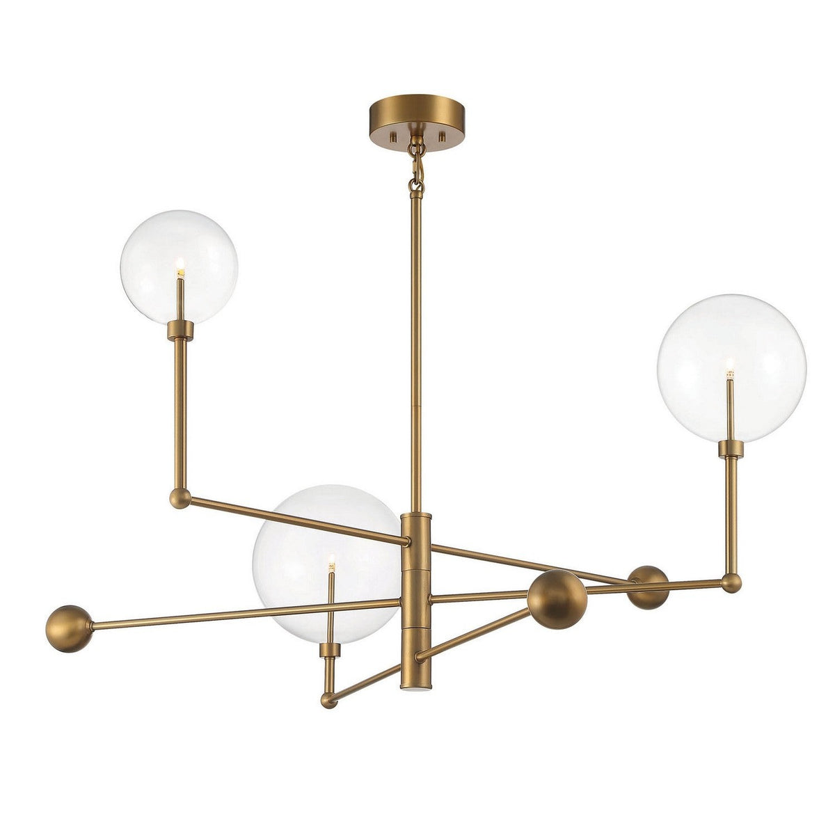Meridian - M100100NB - LED Chandelier - Natural Brass