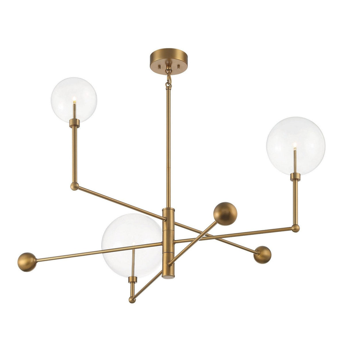 Meridian - M100100NB - LED Chandelier - Natural Brass