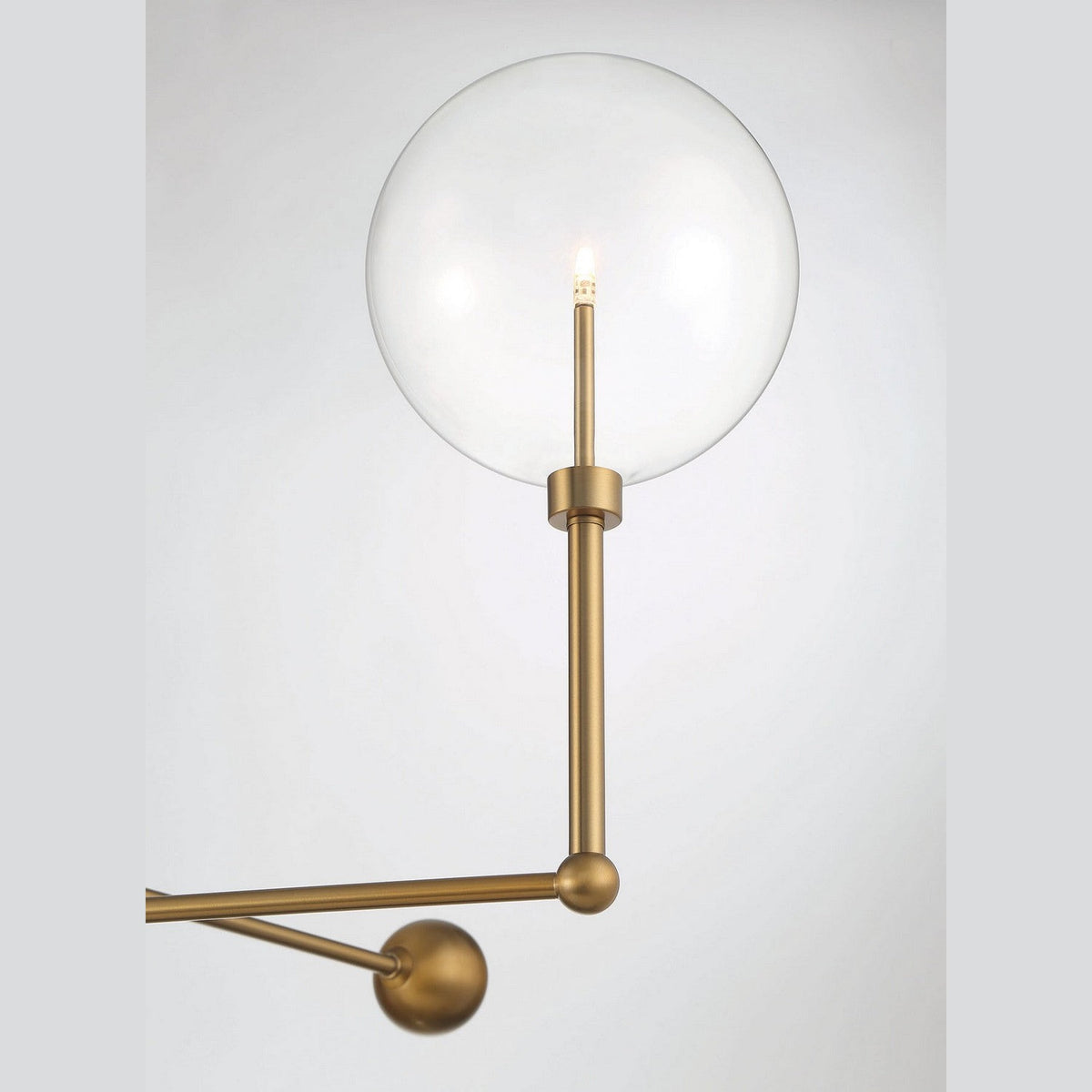 Meridian - M100100NB - LED Chandelier - Natural Brass