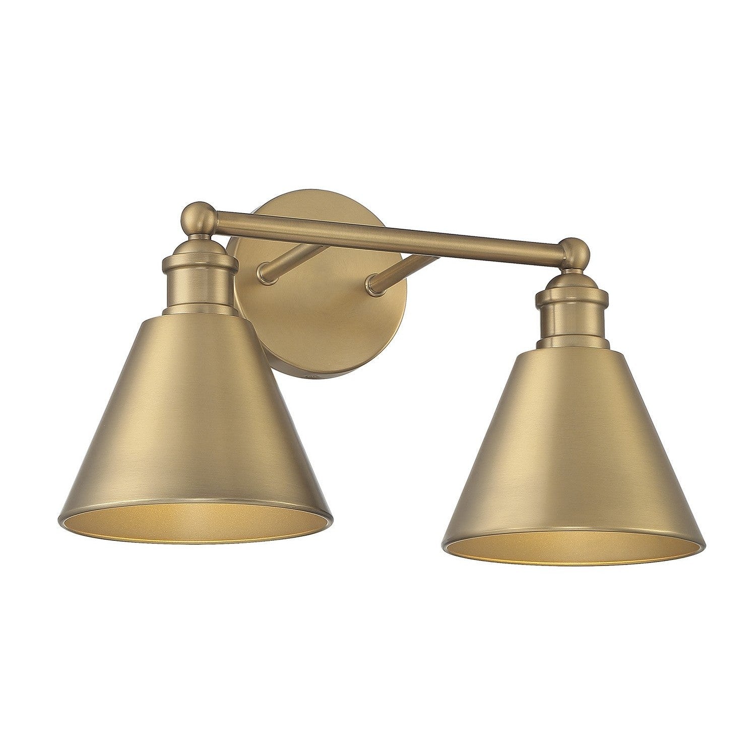 Meridian - M80063NB - Two Light Bathroom Vanity Light - Natural Brass