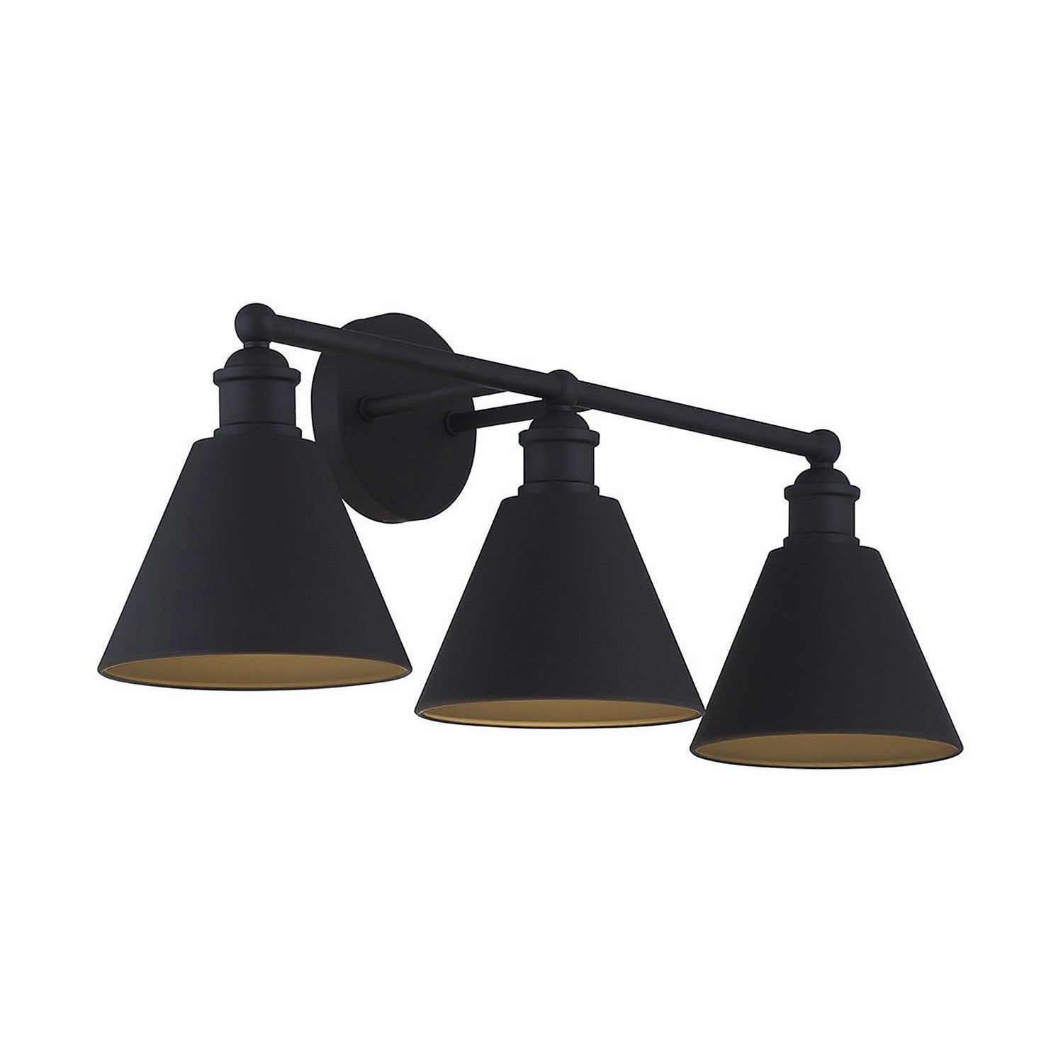 Meridian - M80064MBK - Three Light Bathroom Vanity Light - Matte Black