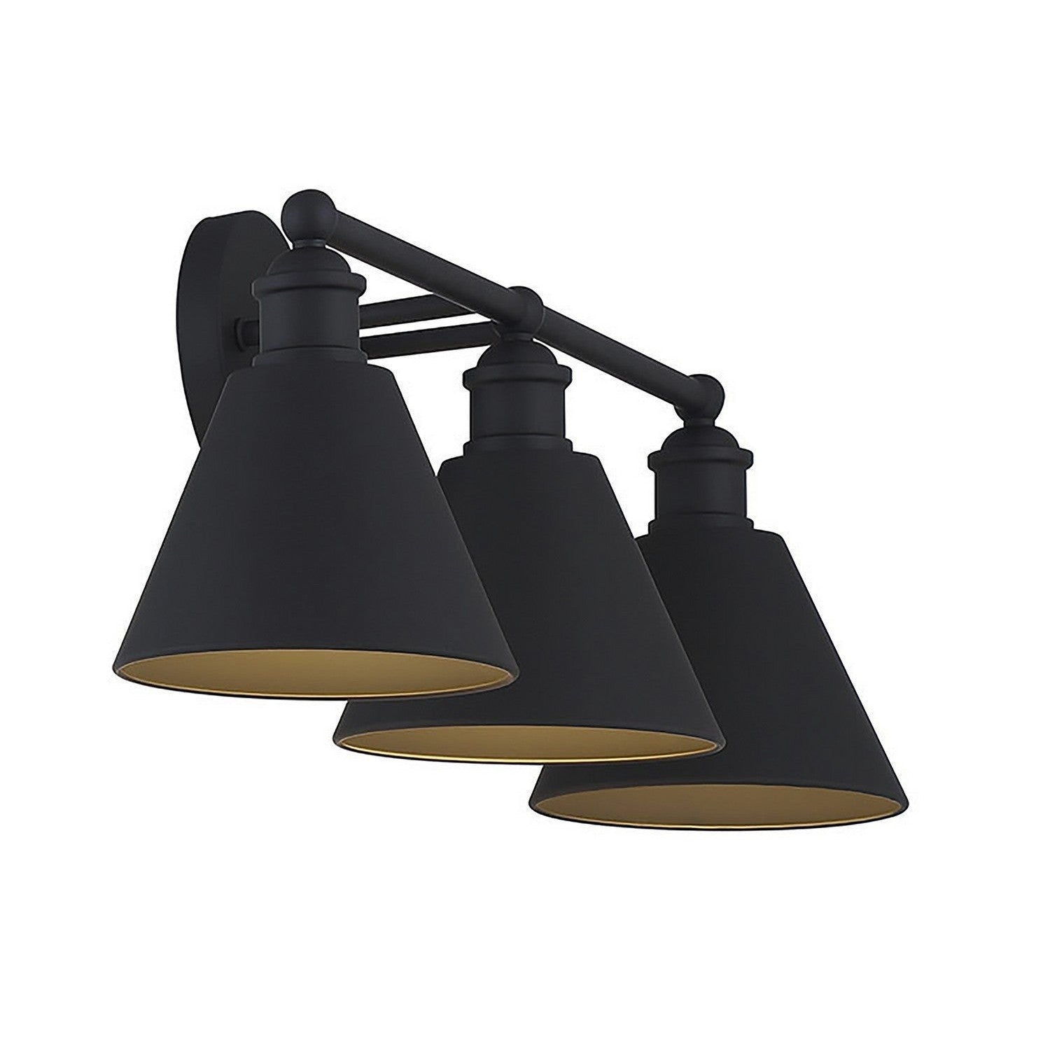 Meridian - M80064MBK - Three Light Bathroom Vanity Light - Matte Black