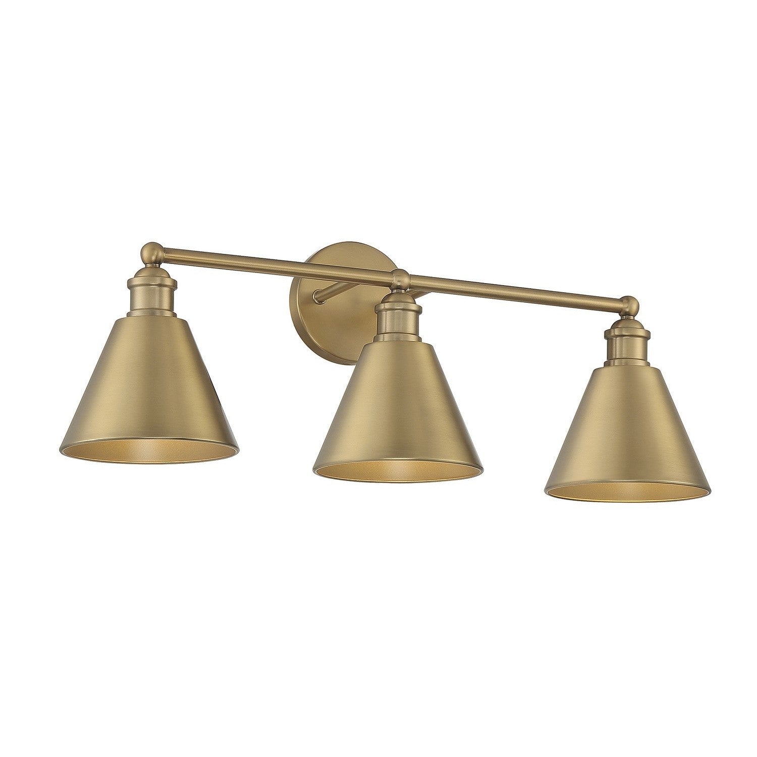 Meridian - M80064NB - Three Light Bathroom Vanity Light - Natural Brass