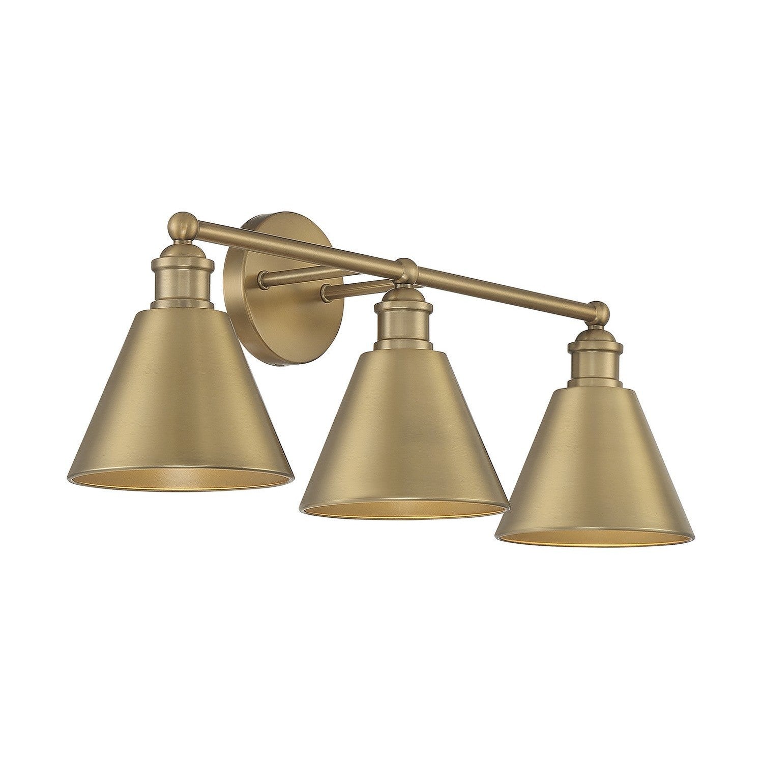 Meridian - M80064NB - Three Light Bathroom Vanity Light - Natural Brass