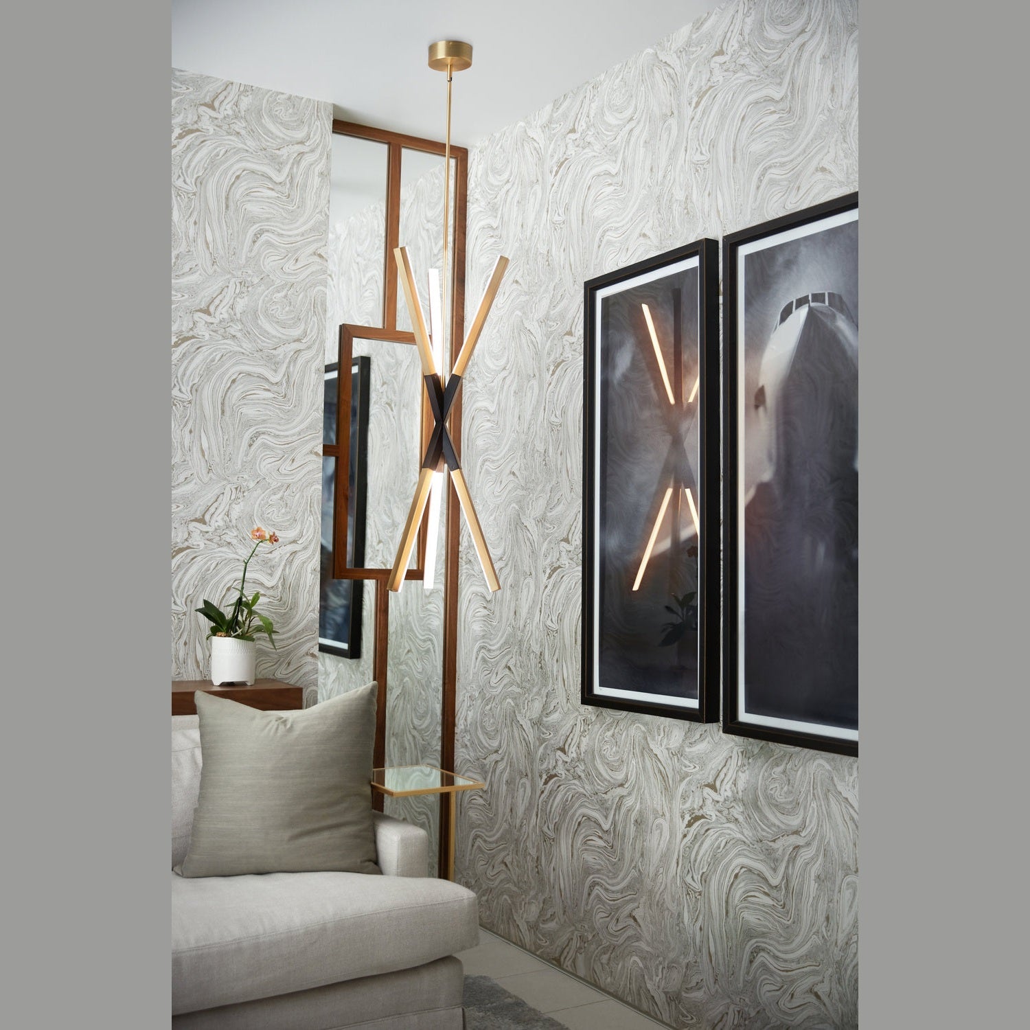 Fredrick Ramond - FR30617LCB - LED Pendant - Rae - Lacquered Brass