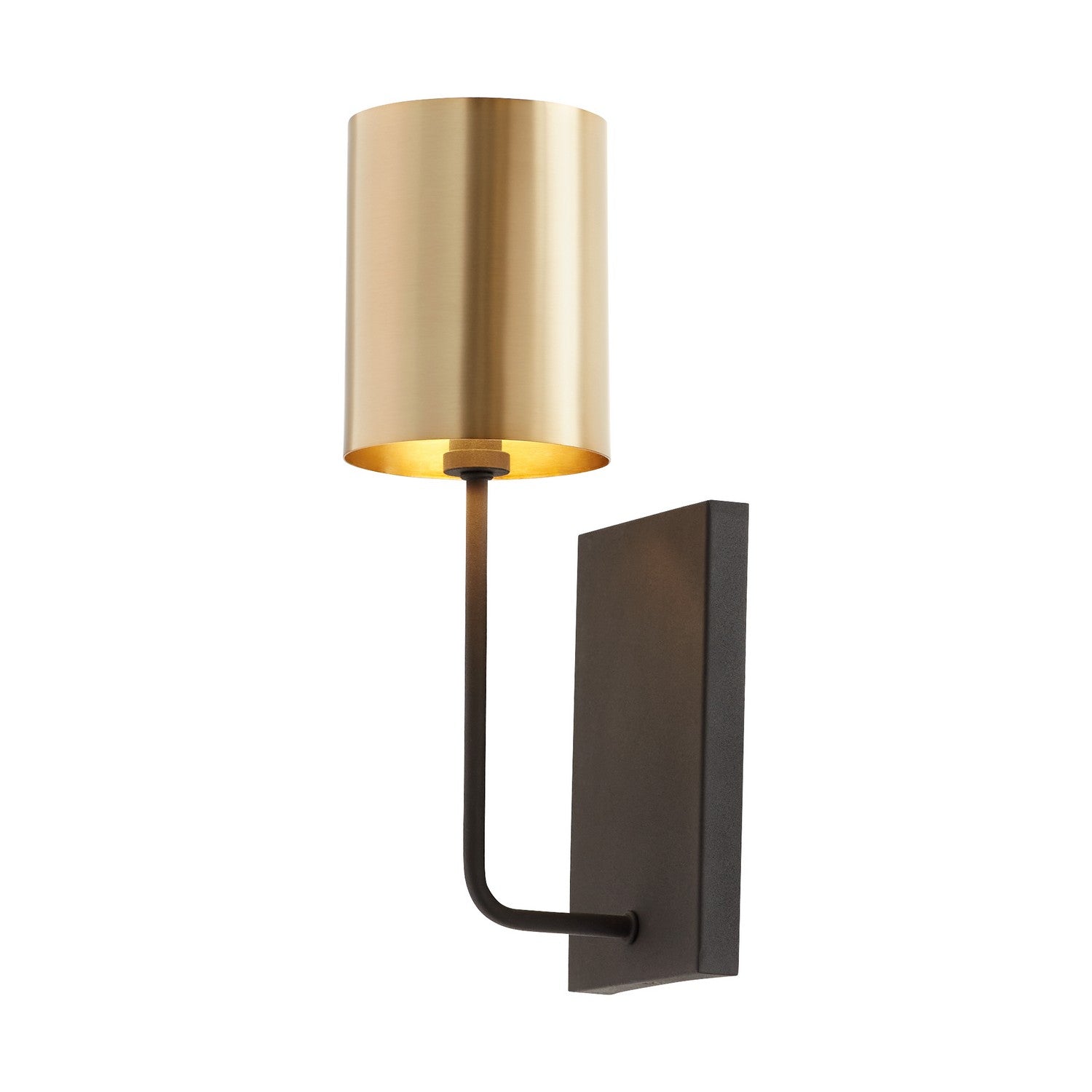 Quorum - 557-1-6980 - One Light Wall Mount - Harmony - Textured Black w/ Aged Brass