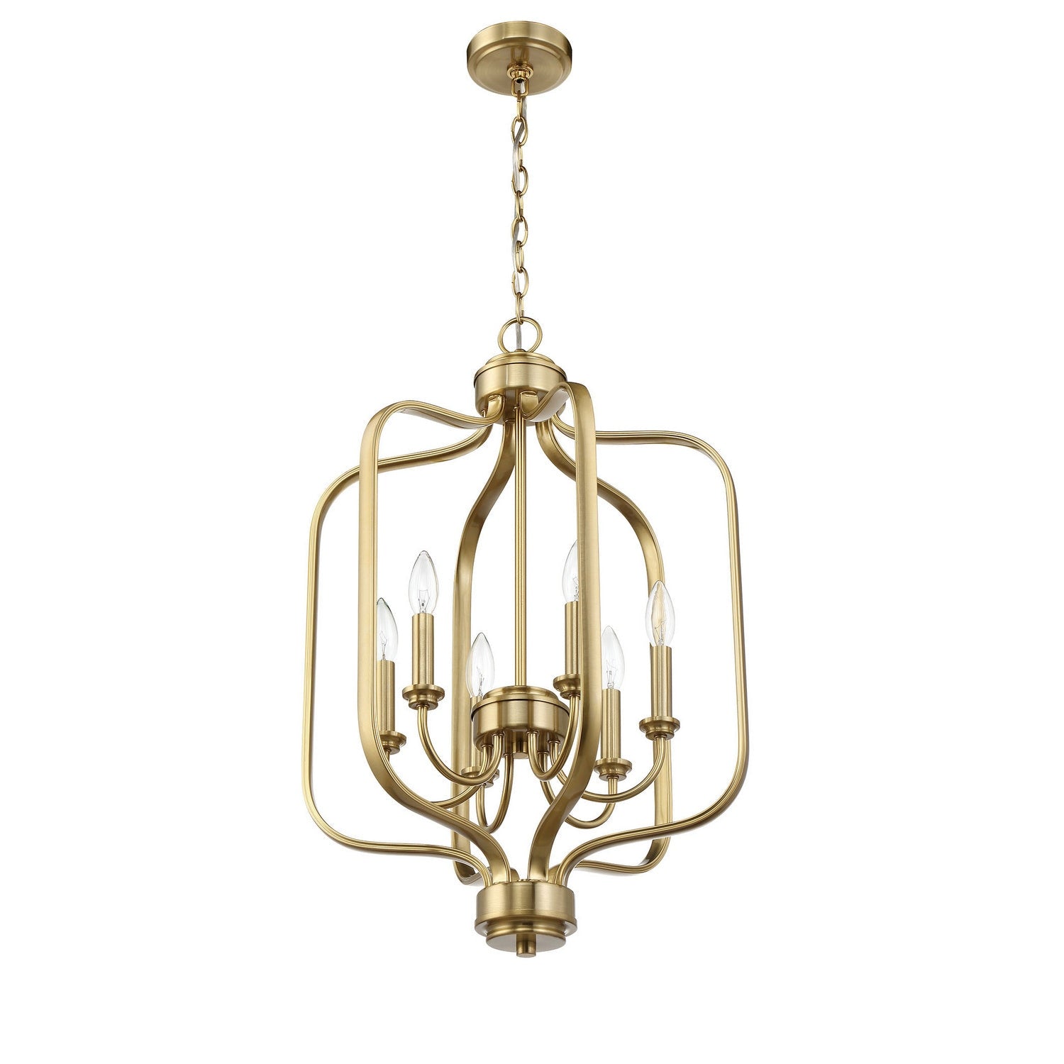 Craftmade - 50536-SB - Six Light Foyer Chandelier - Bolden - Satin Brass