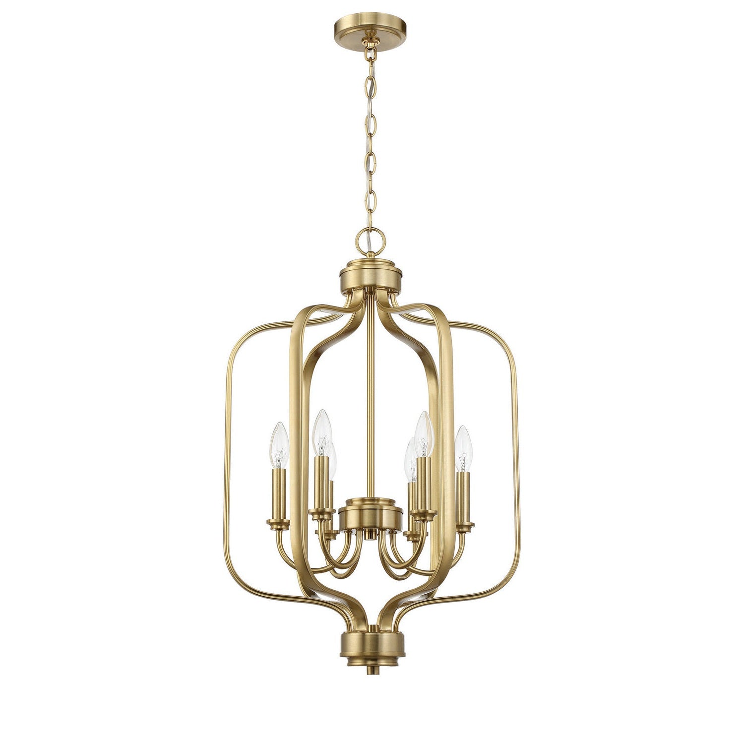 Craftmade - 50536-SB - Six Light Foyer Chandelier - Bolden - Satin Brass