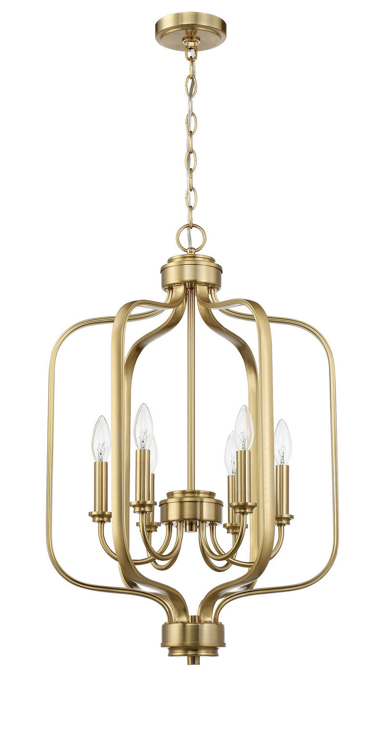 Craftmade - 50536-SB - Six Light Foyer Chandelier - Bolden - Satin Brass