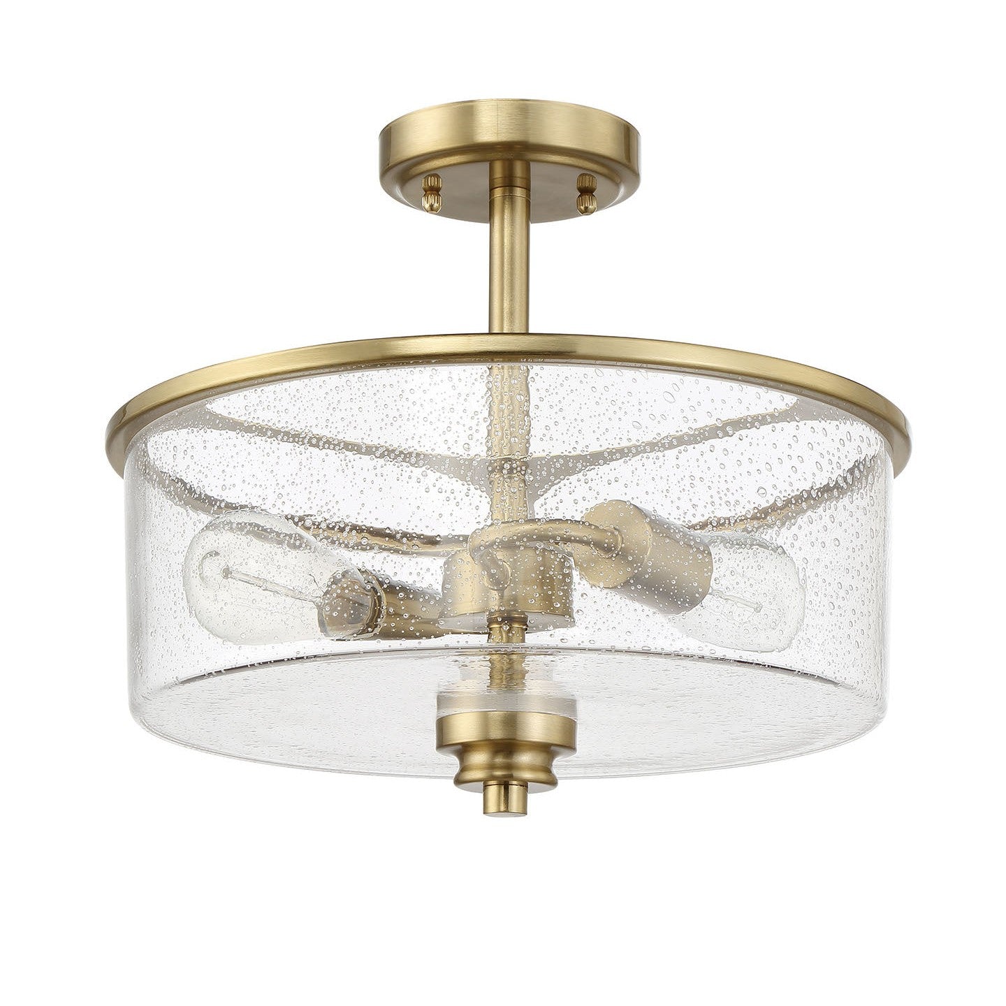 Craftmade - 50552-SB - Two Light Convertible Semi Flush - Bolden - Satin Brass