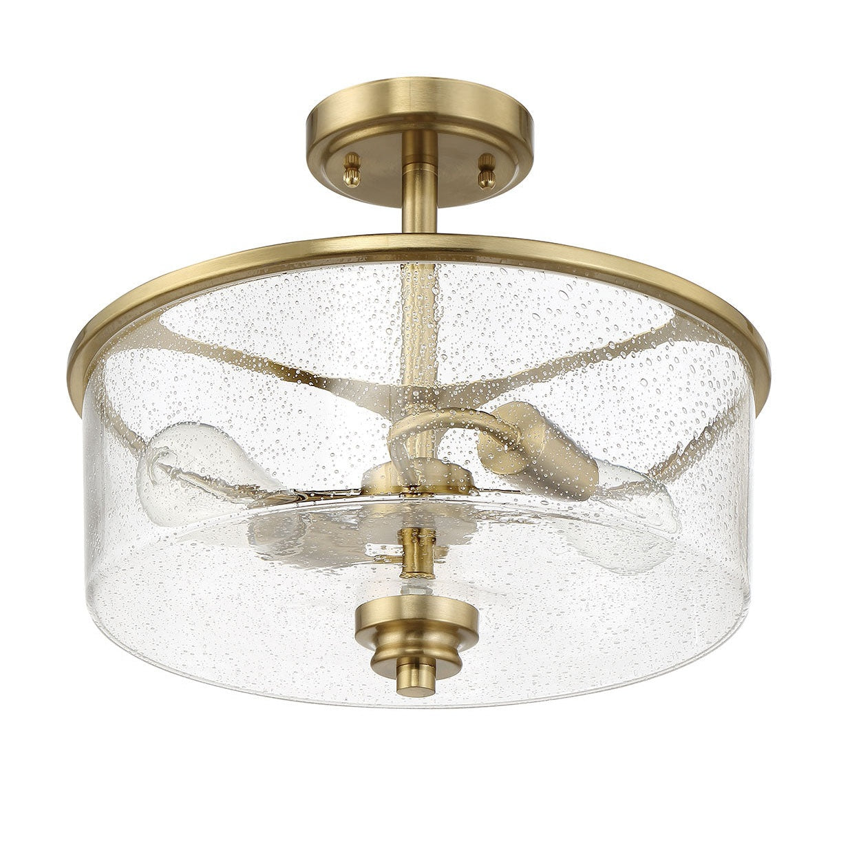 Craftmade - 50552-SB - Two Light Convertible Semi Flush - Bolden - Satin Brass