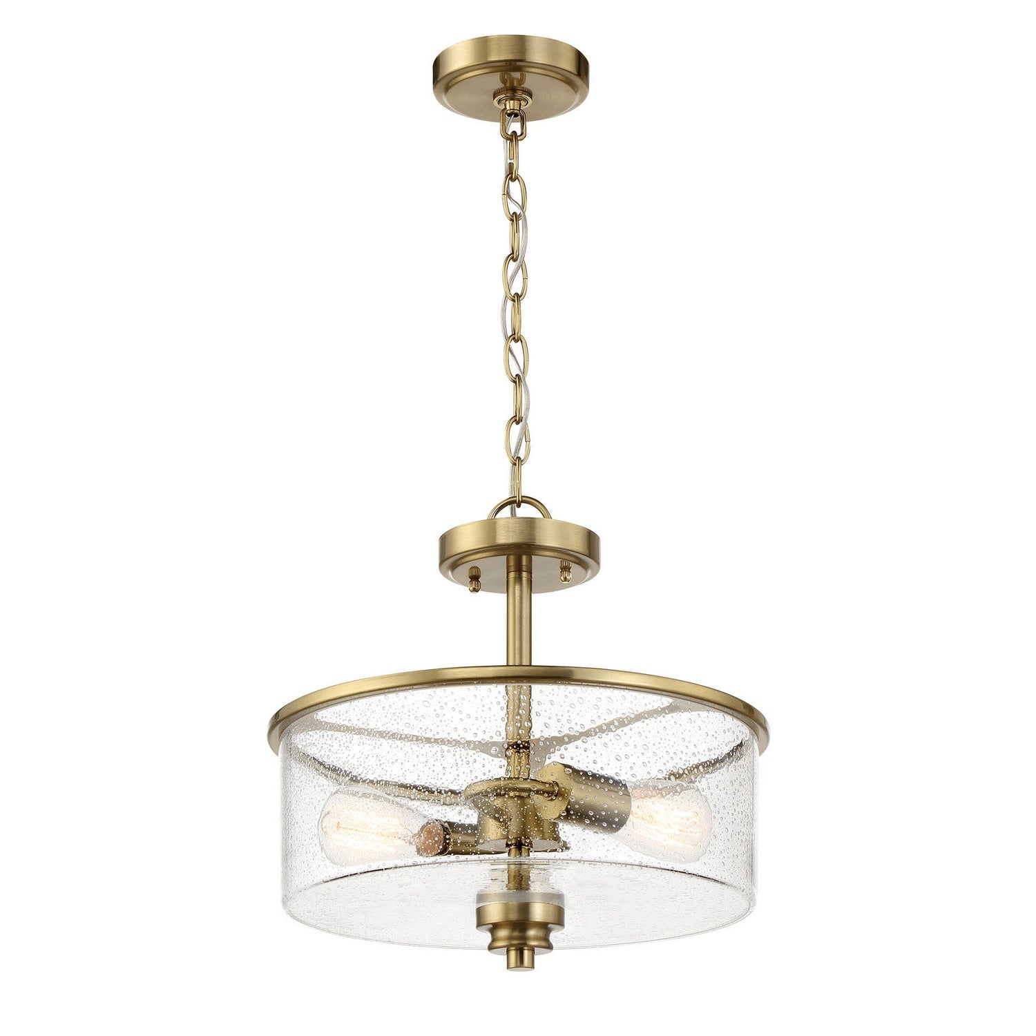 Craftmade - 50552-SB - Two Light Convertible Semi Flush - Bolden - Satin Brass