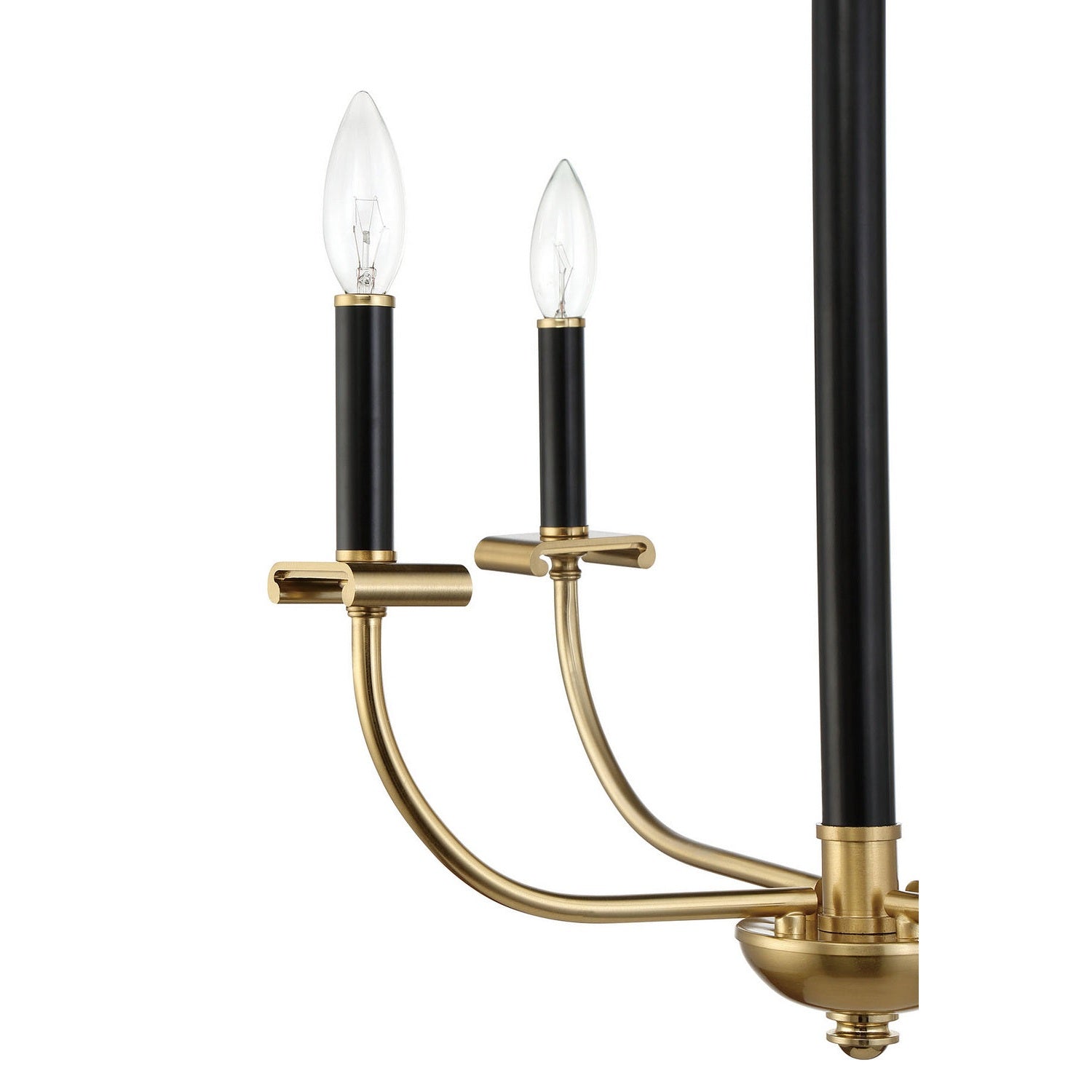 Craftmade - 54824-FBSB - Four Light Chandelier - Stanza - Flat Black/Satin Brass
