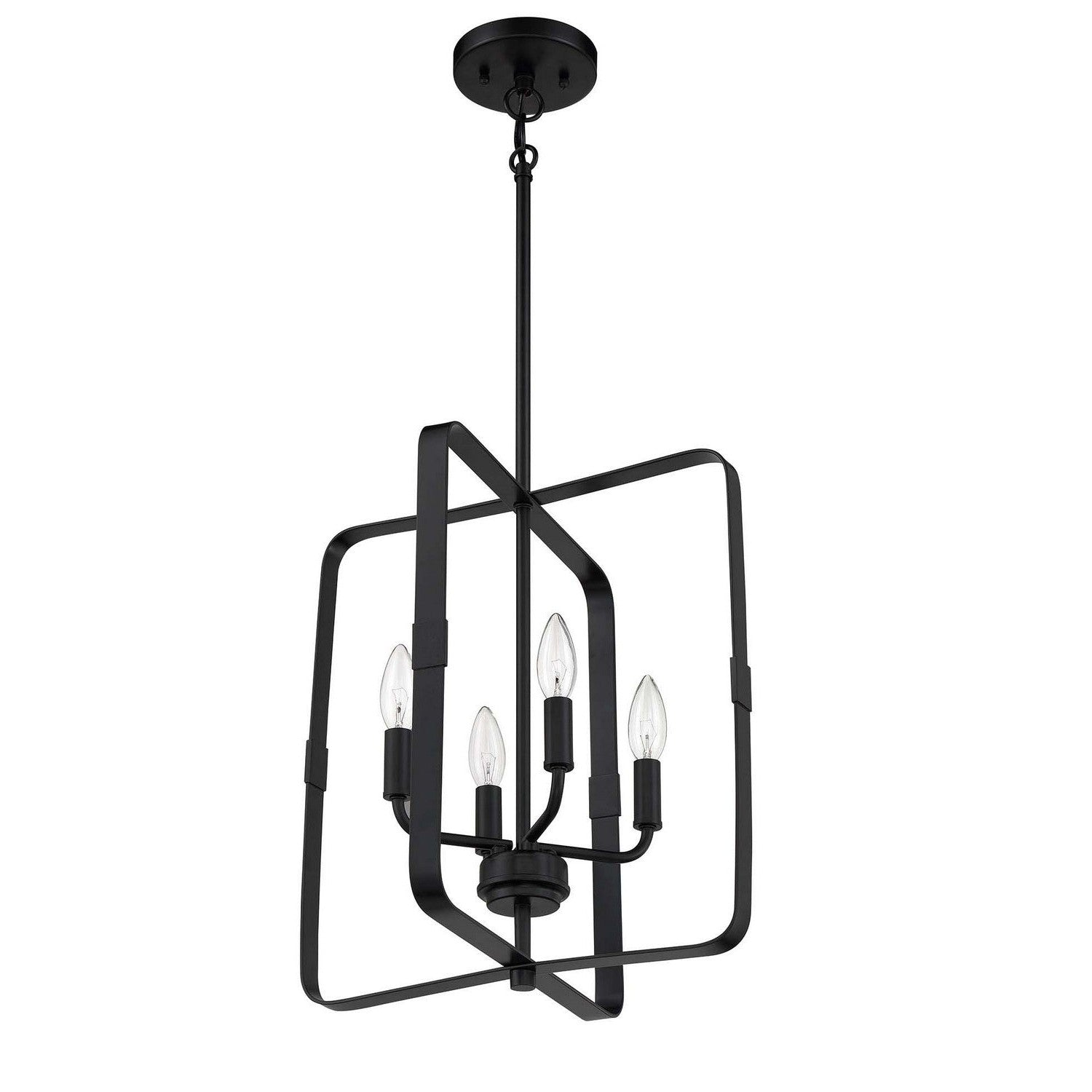 Craftmade - 56034-FB - Four Light Foyer Pendant - Stowe - Flat Black