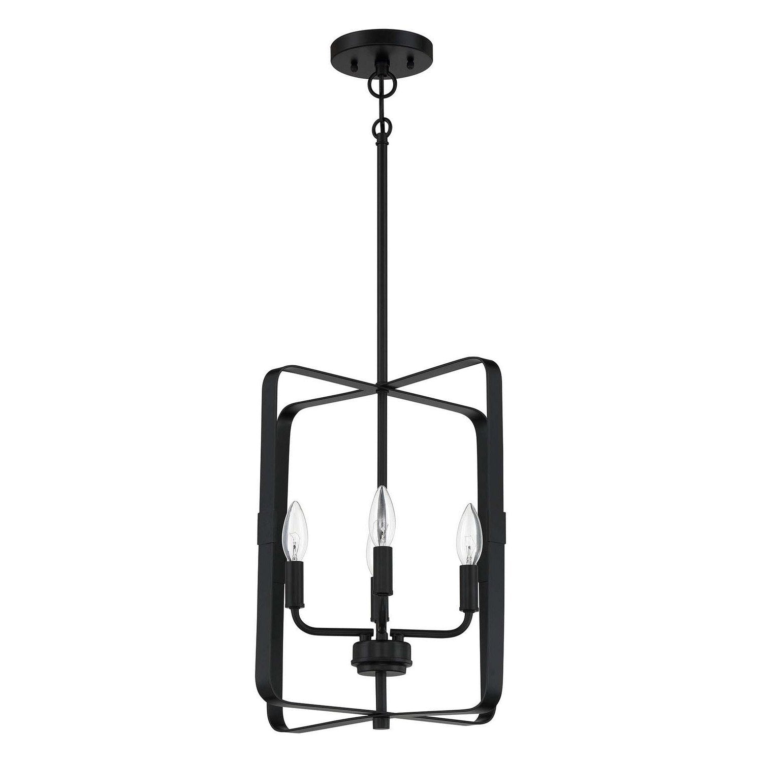 Craftmade - 56034-FB - Four Light Foyer Pendant - Stowe - Flat Black