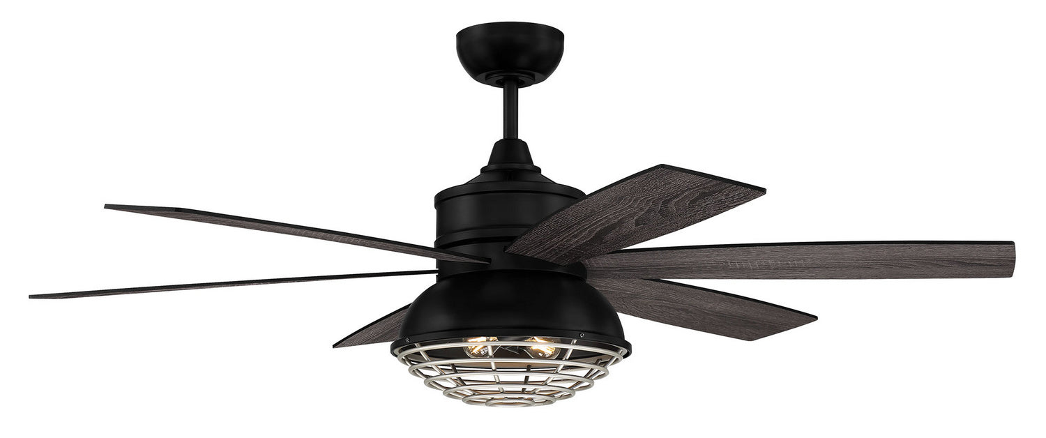 Craftmade - RGD52FBPN6 - 52"Ceiling Fan - Rugged - Flat Black / Painted Nickel