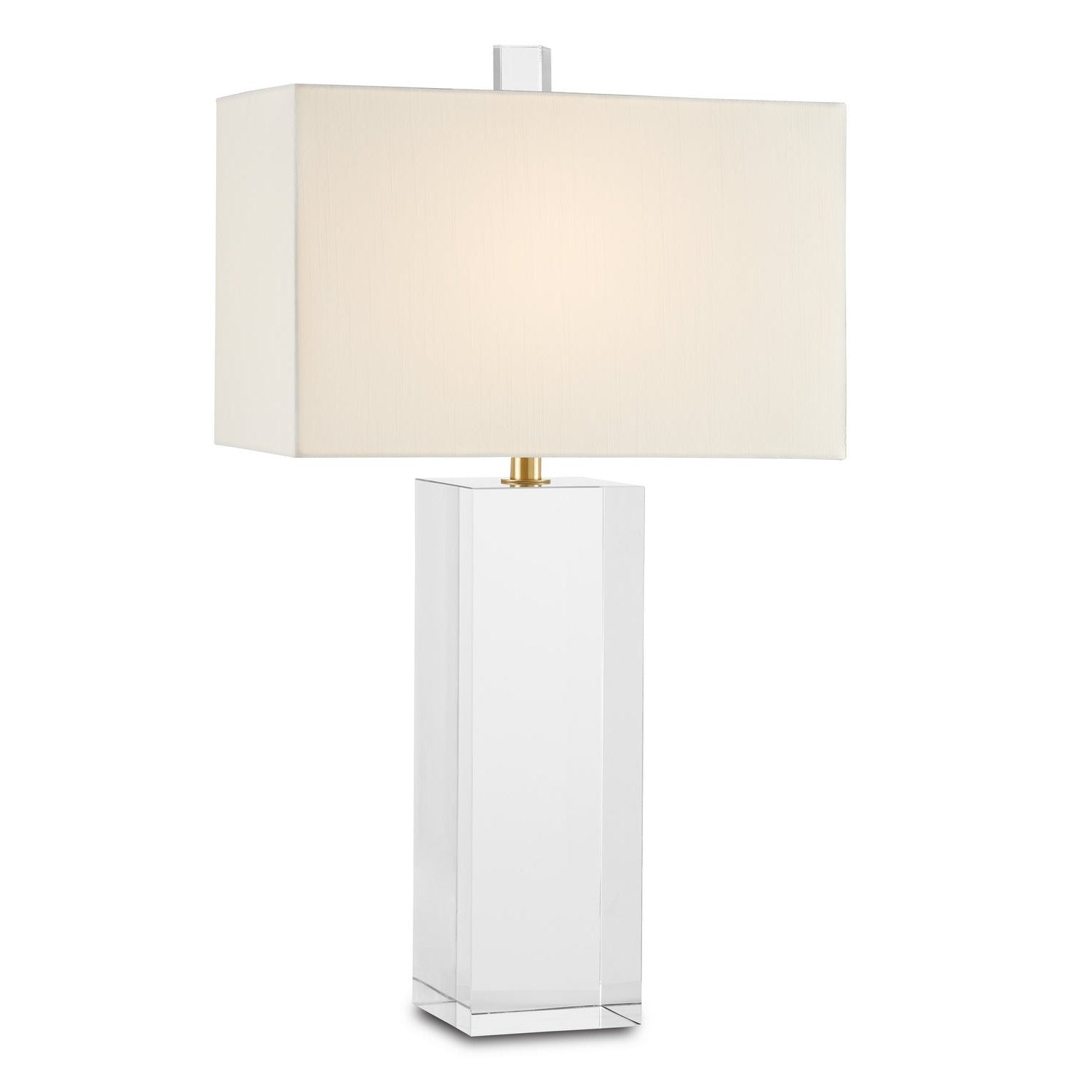 Currey and Company - 6000-0770 - One Light Table Lamp - Clara Table Lamp - Clear/Brass