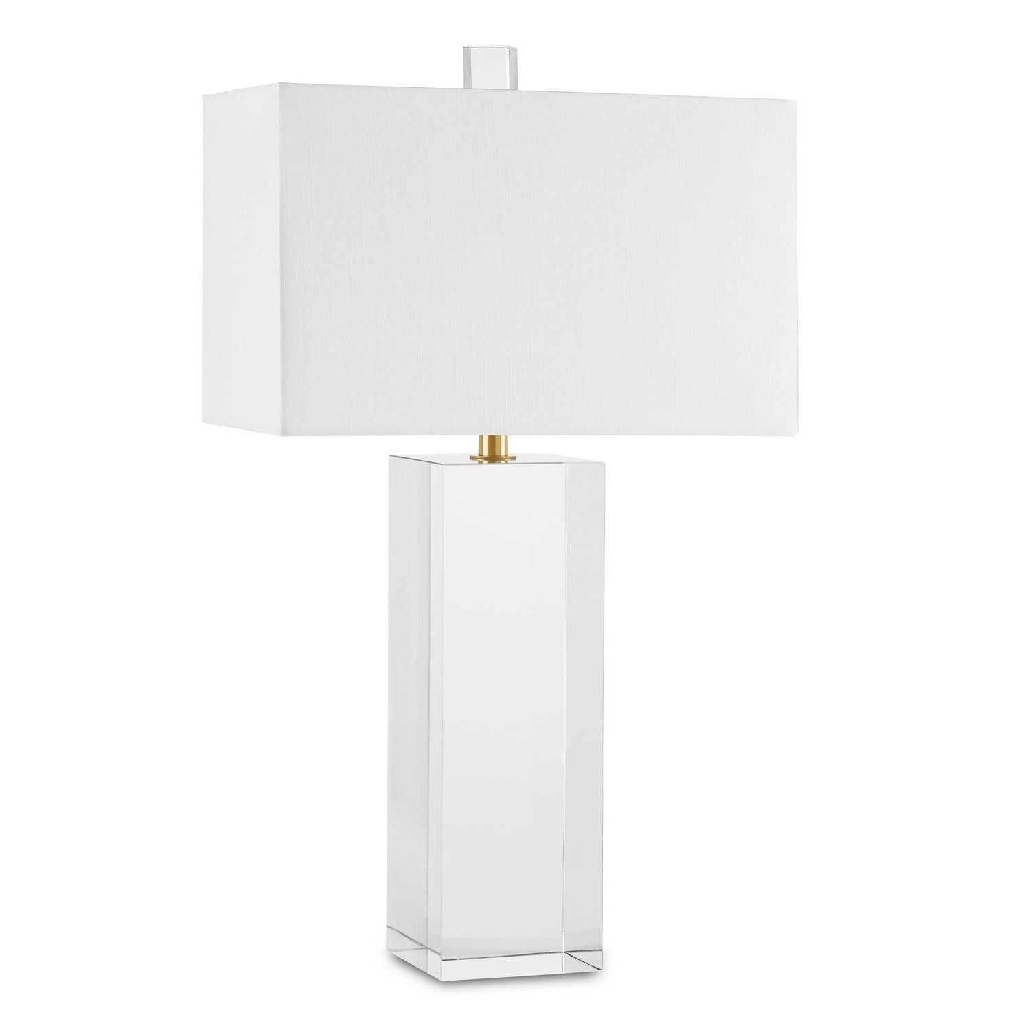 Currey and Company - 6000-0770 - One Light Table Lamp - Clara Table Lamp - Clear/Brass