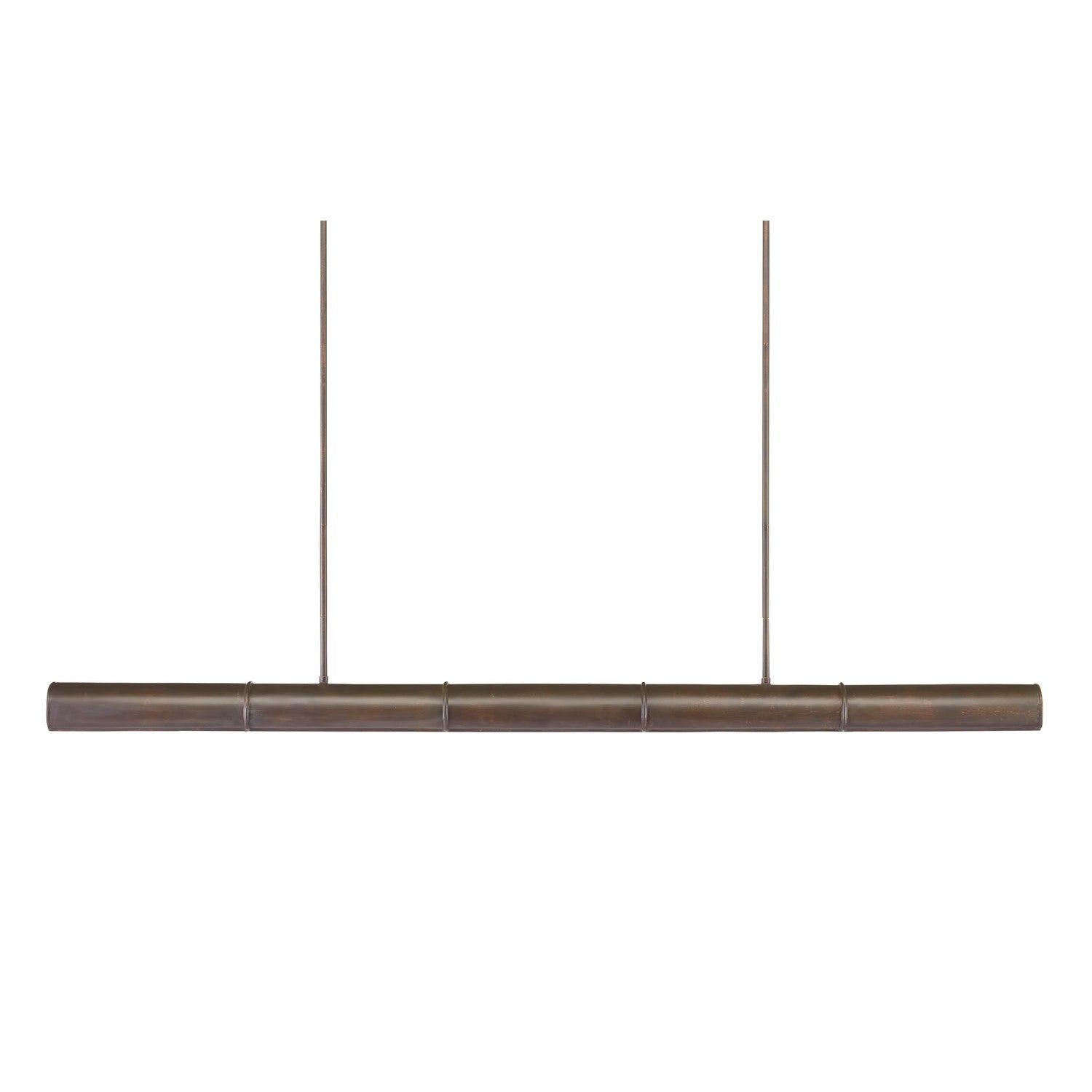 Currey and Company - 9000-0862 - Five Light Linear Chandelier - Lyon Collection - Bronze Verdigris/White