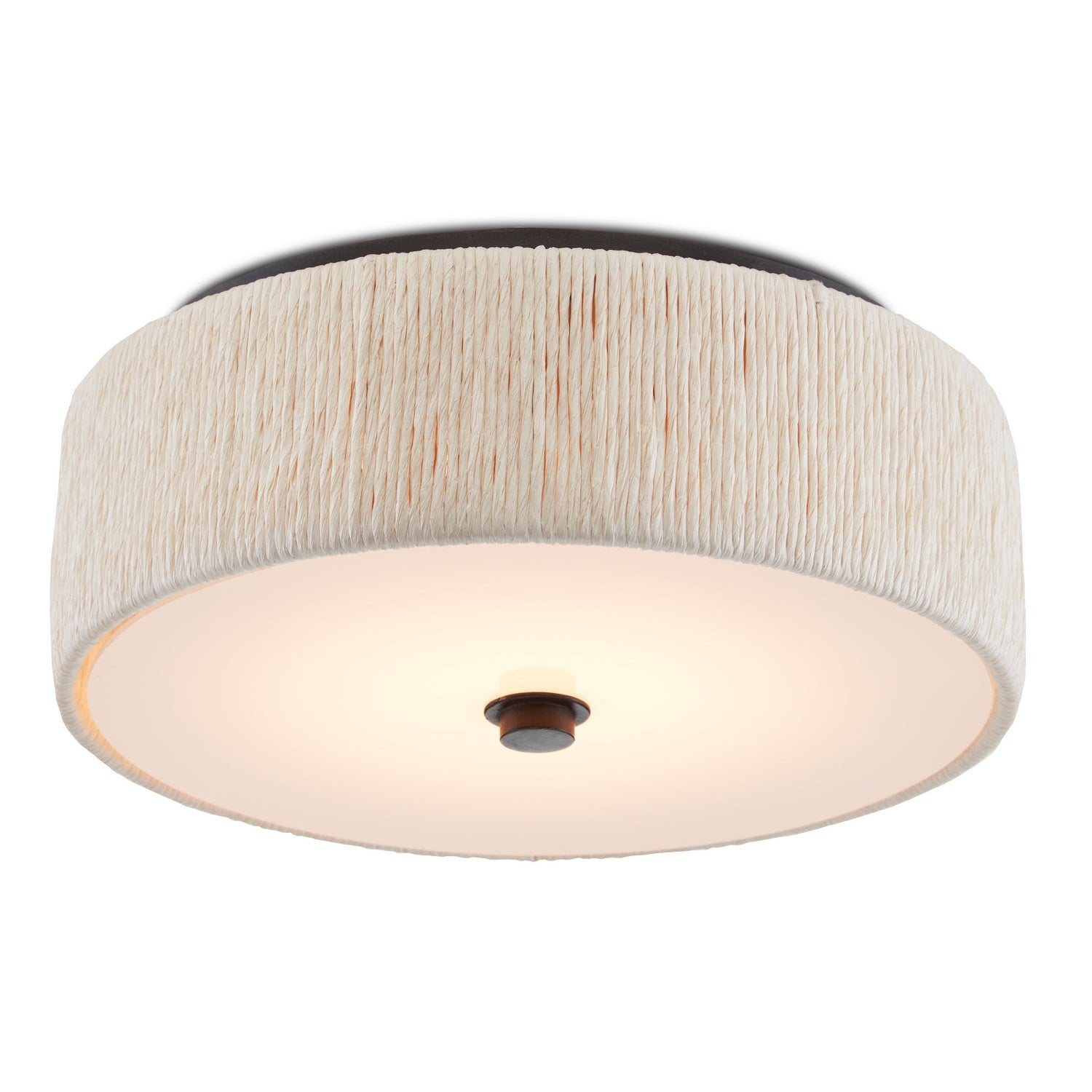 Currey and Company - 9999-0062 - One Light Flush Mount - Tyrone Flush Mount - Natural/Black