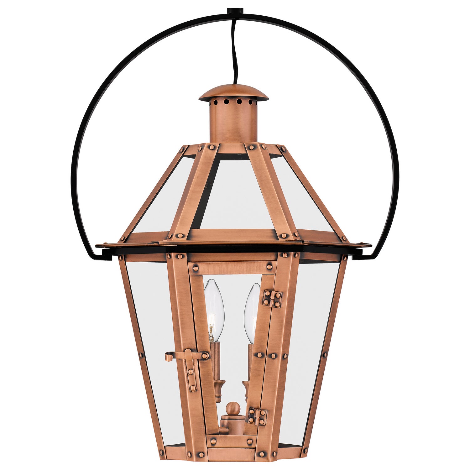 Quoizel - BURD1916AC - Two Light Outdoor Hanging Lantern - Burdett - Aged Copper